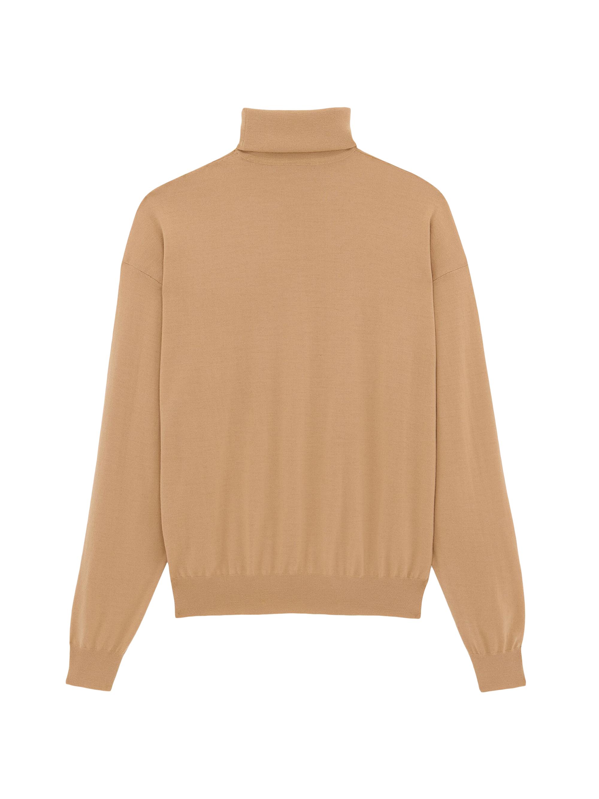 Saint Laurent Women's Turtleneck Sweater in Wool - Beige