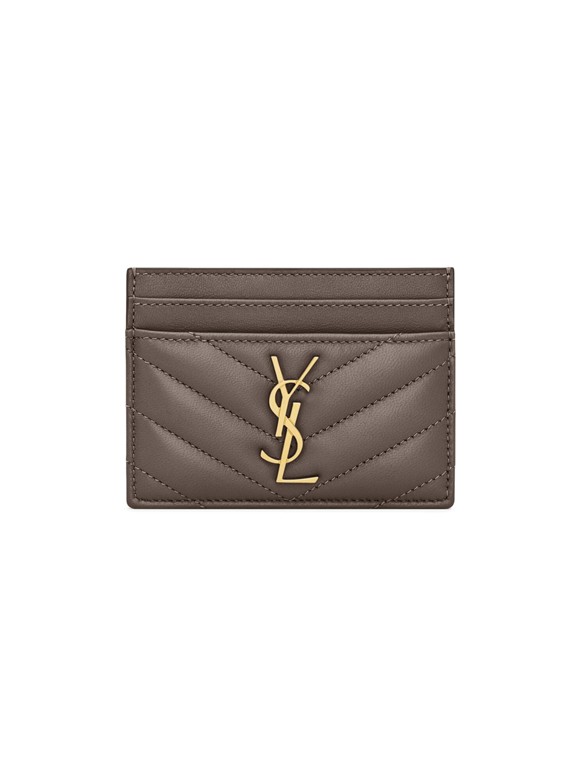 Saint Laurent Cassandre Matelasse Fragments Flap Card Case in
