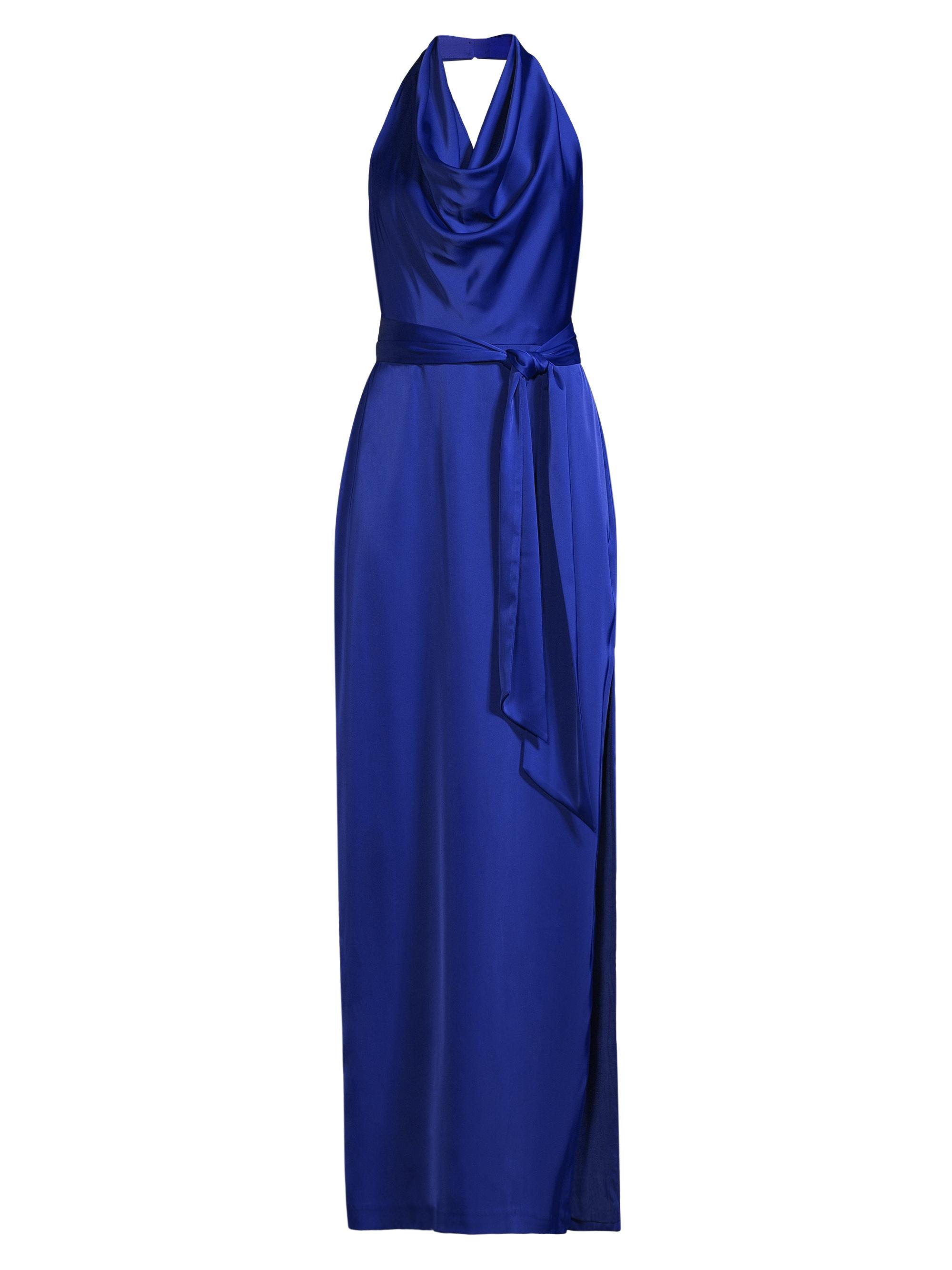 Liv Foster Women's Satin Column Gown - Royal Sapphire