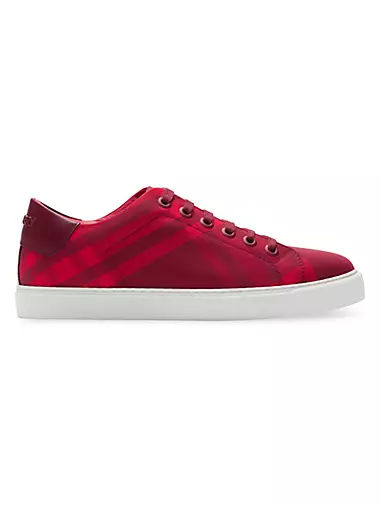 Louis Vuitton Red Leather and Suede Genesis Low-Top Sneakers Size