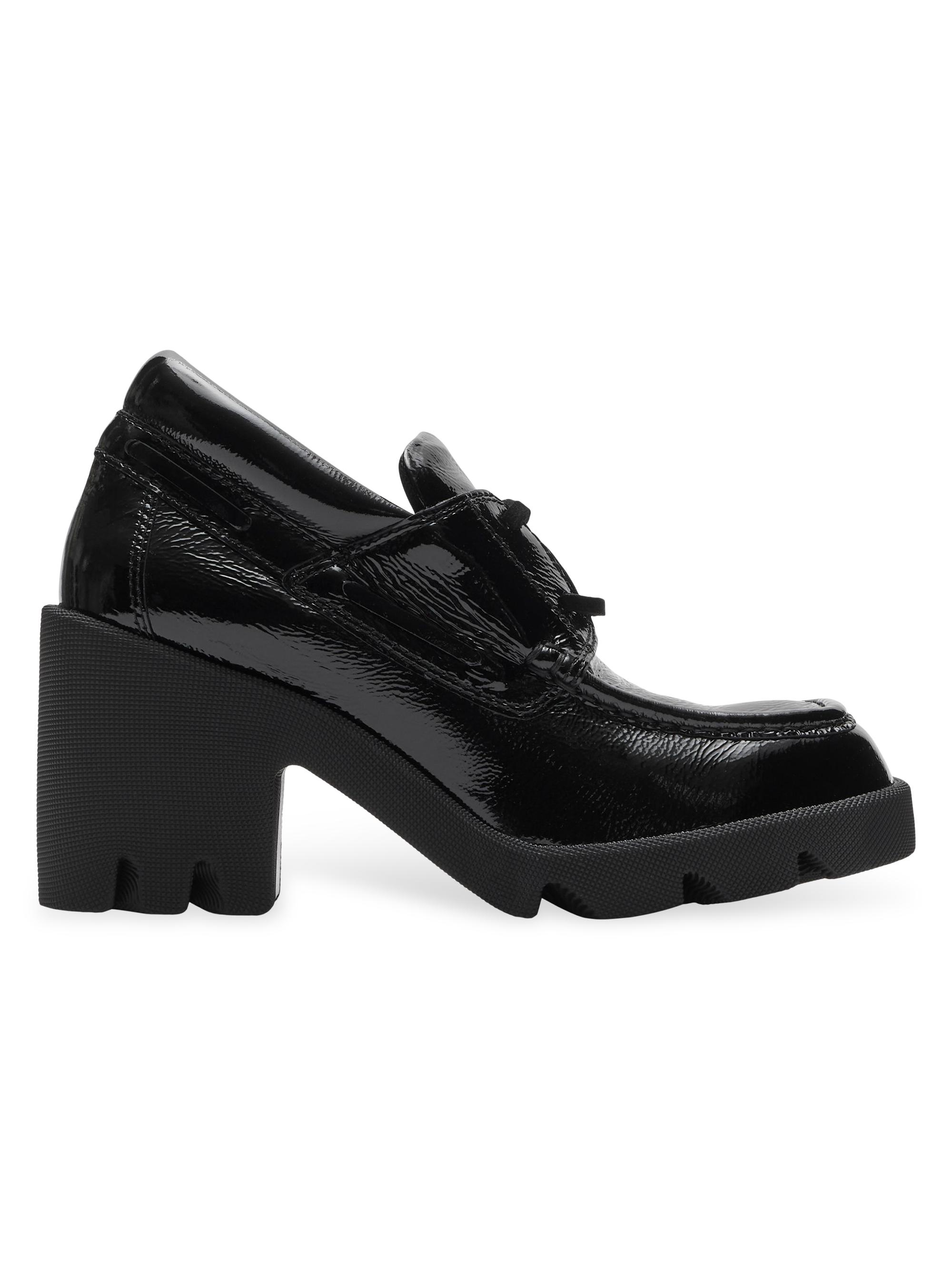 Burberry Women's Stride 65MM Leather High-Heel Loafers - Black