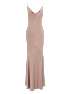 Saint Laurent cut-out bustier maxi dress - Brown