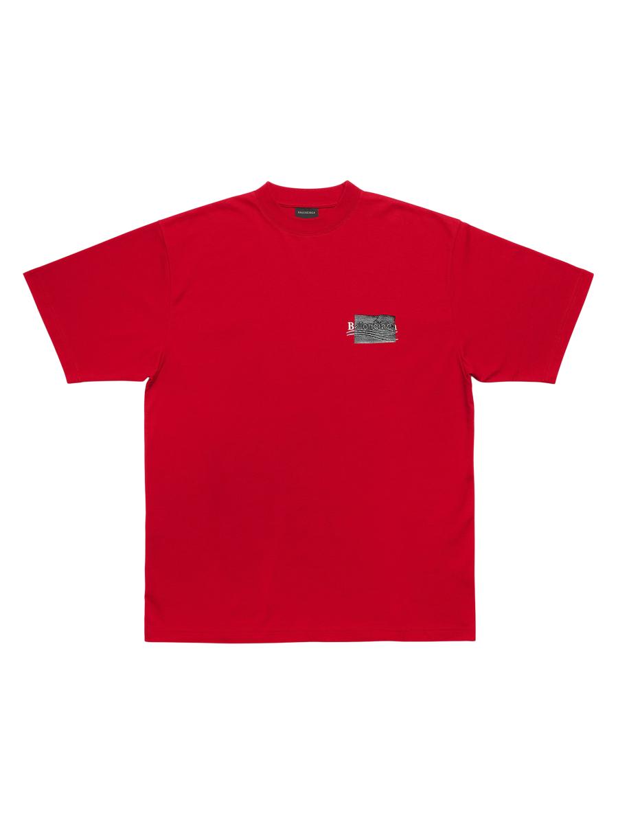 【バレンシアガ】セール！GAFFER ヴィンテージ風 Tシャツ Men's Gaffer T-shirt Large Fit in Black | Balenciaga US