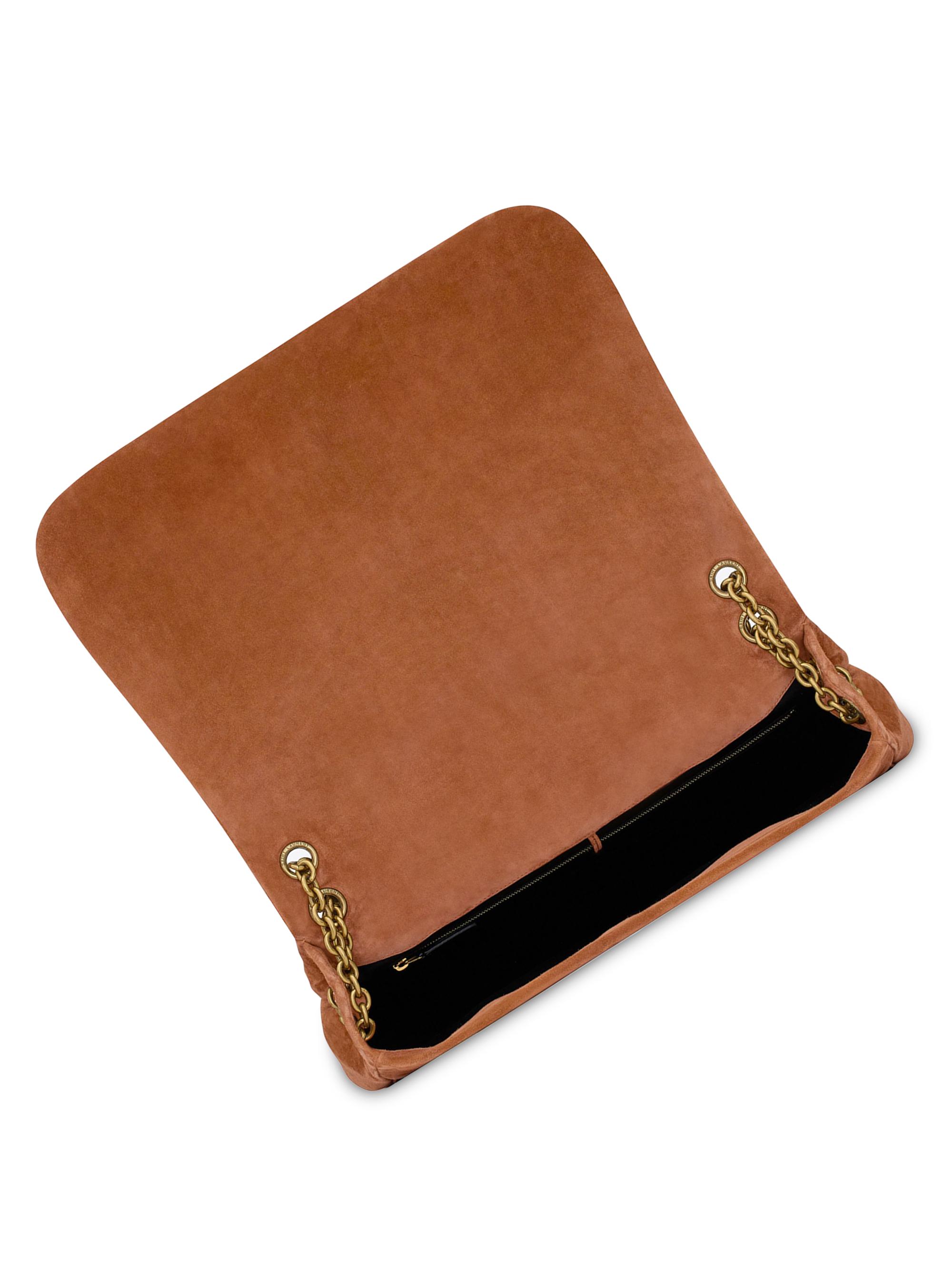 JAMIE 4.3 LARGE BAG 38 IN BLACK CALFSKIN MIX BEIGE SHEARLING GOLD HARDWARE