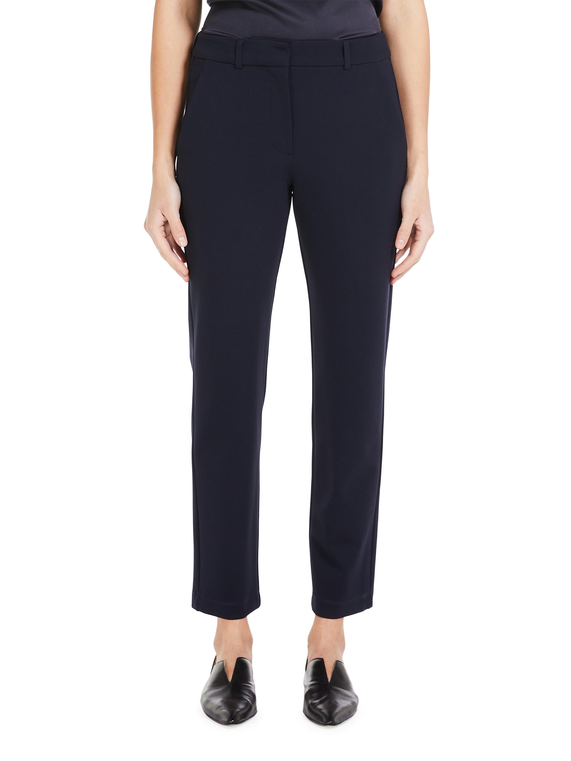 MM Max Mara Women's Milano Stretch Cropped Trousers - Navy