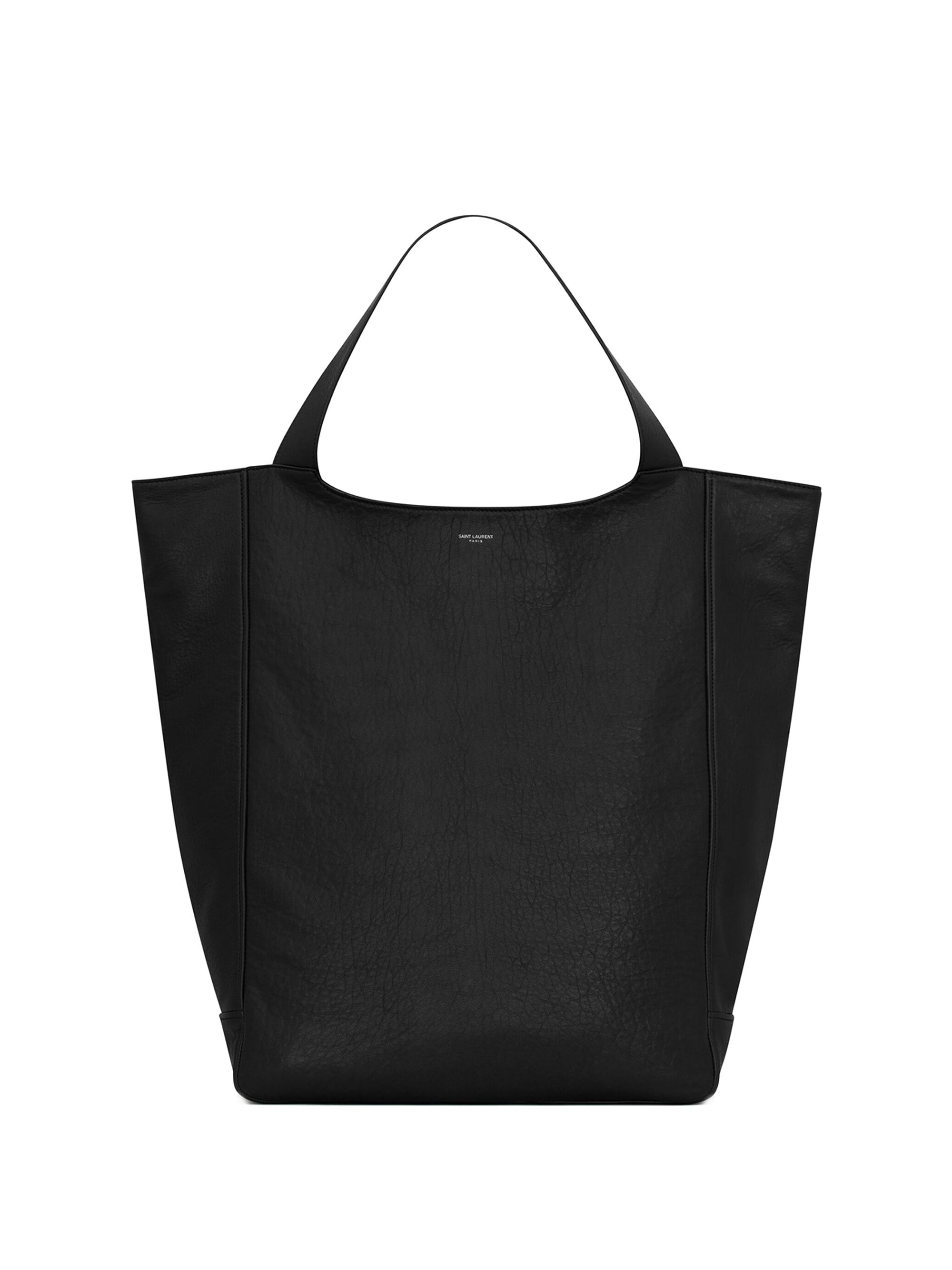 Saint Laurent Women's Maxi Tote In Grained Leather - Black