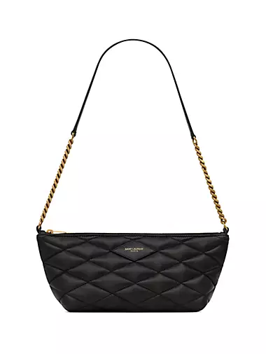 Saint Laurent Gaby Micro Bag in Quilted Lambskin - White - Women