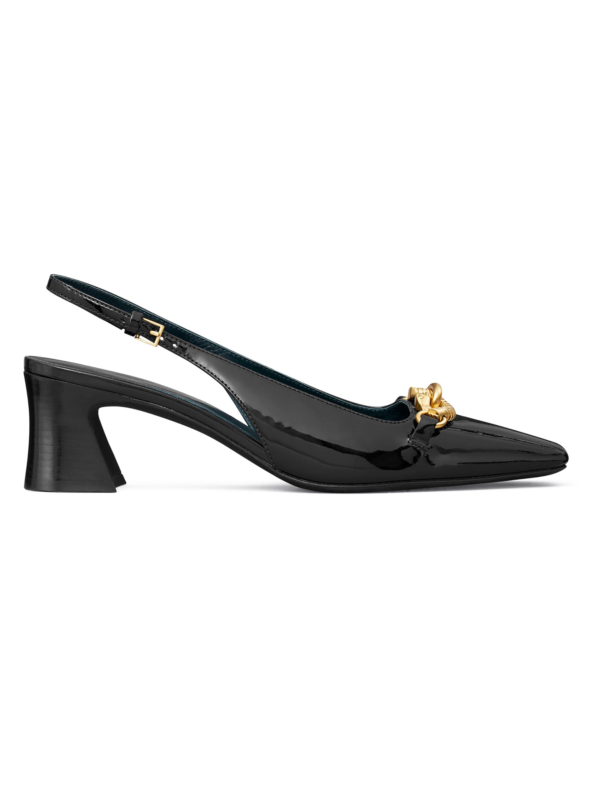 Tory Burch Women's Jessa Leather Slingback Pumps - Black