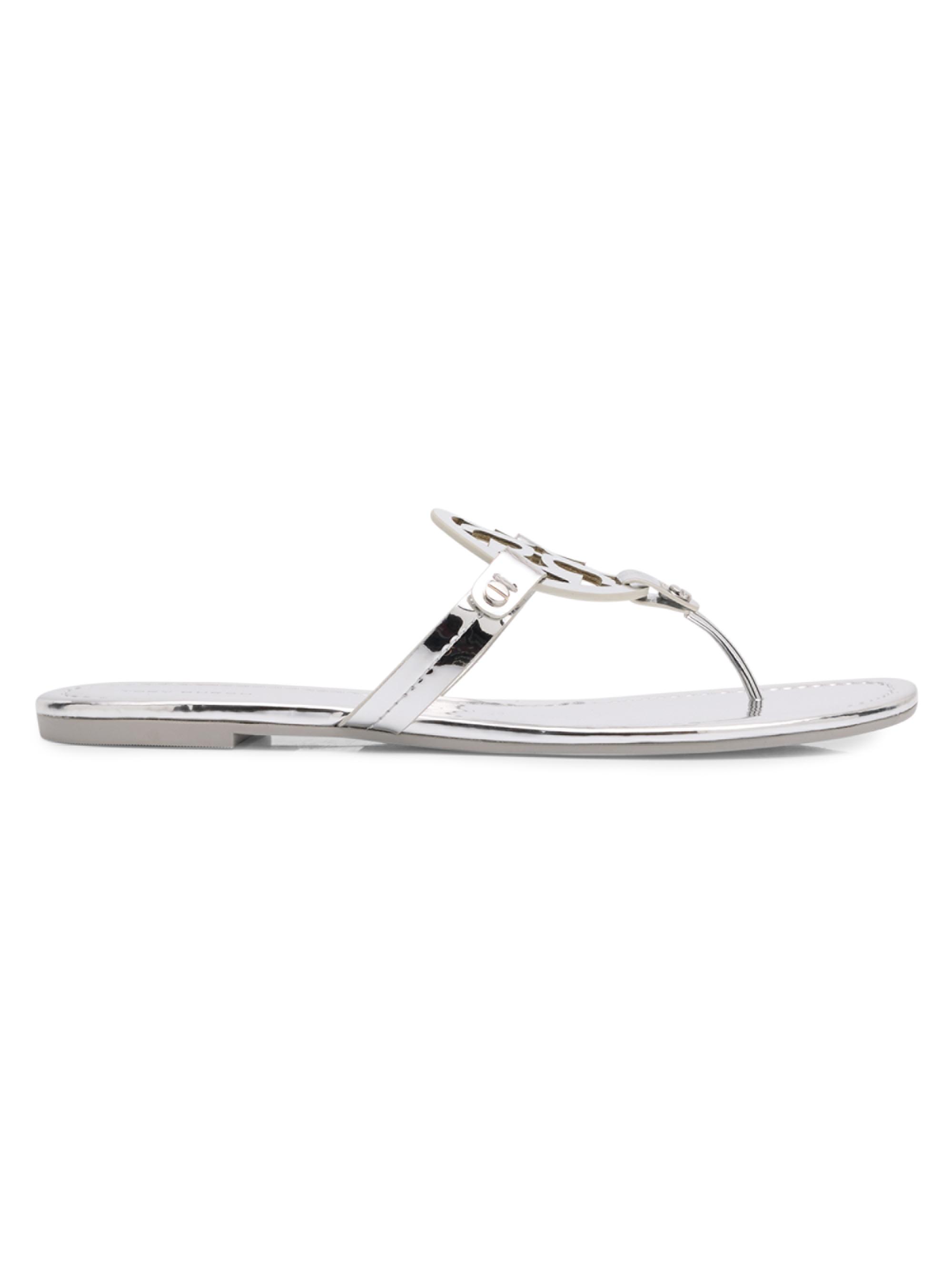 Tory Burch Women's Miller Metallic Sandals - Silver