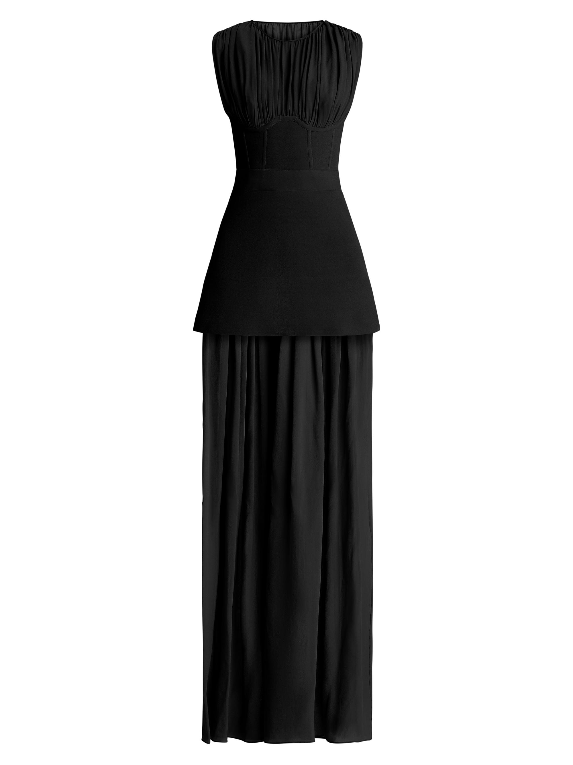 Hervé Léger Women's Mixed-Media Corset Gown - Black