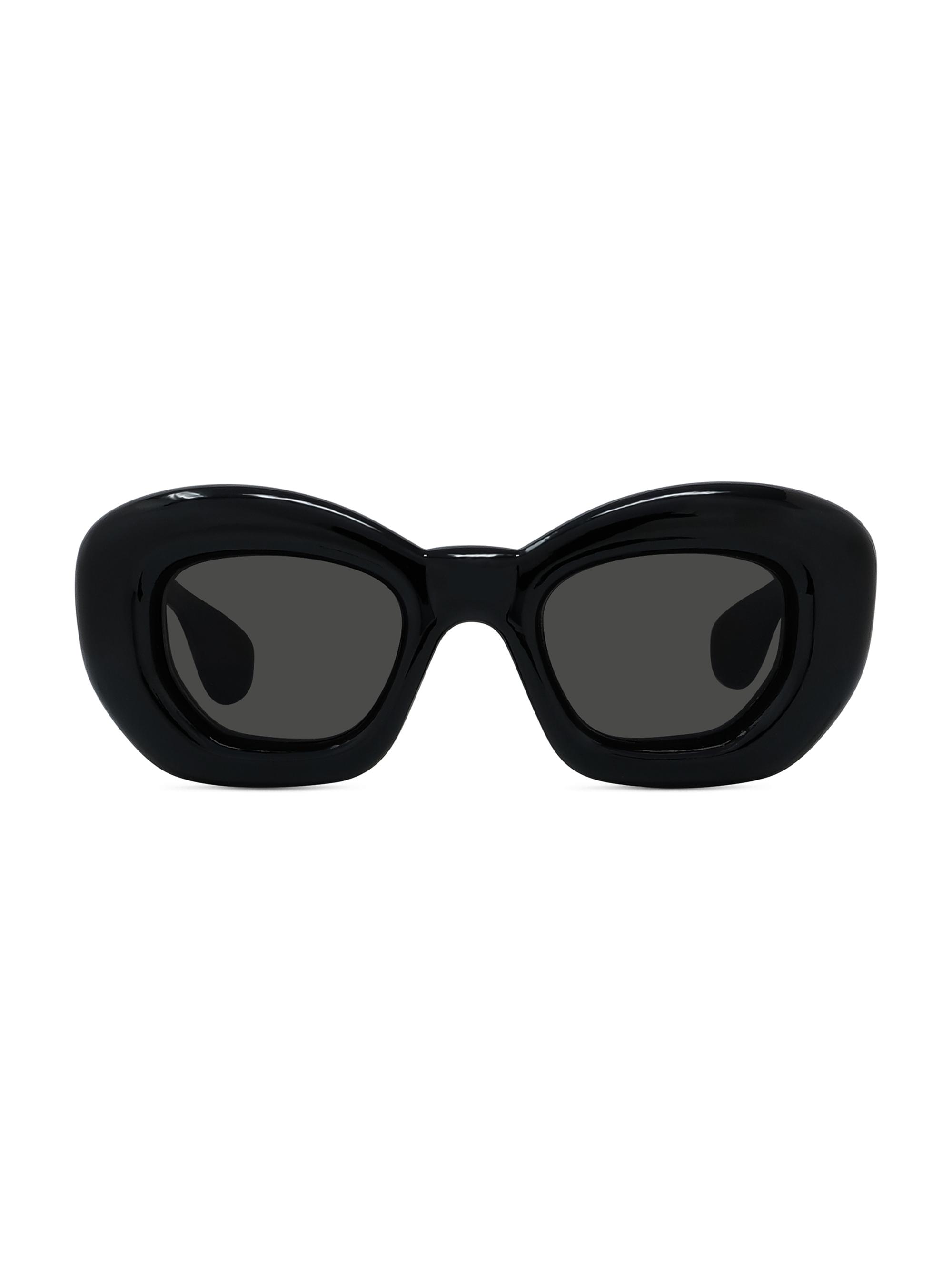LOEWE Women's Inflated 47MM Cat-Eye Sunglasses - Black Smoke