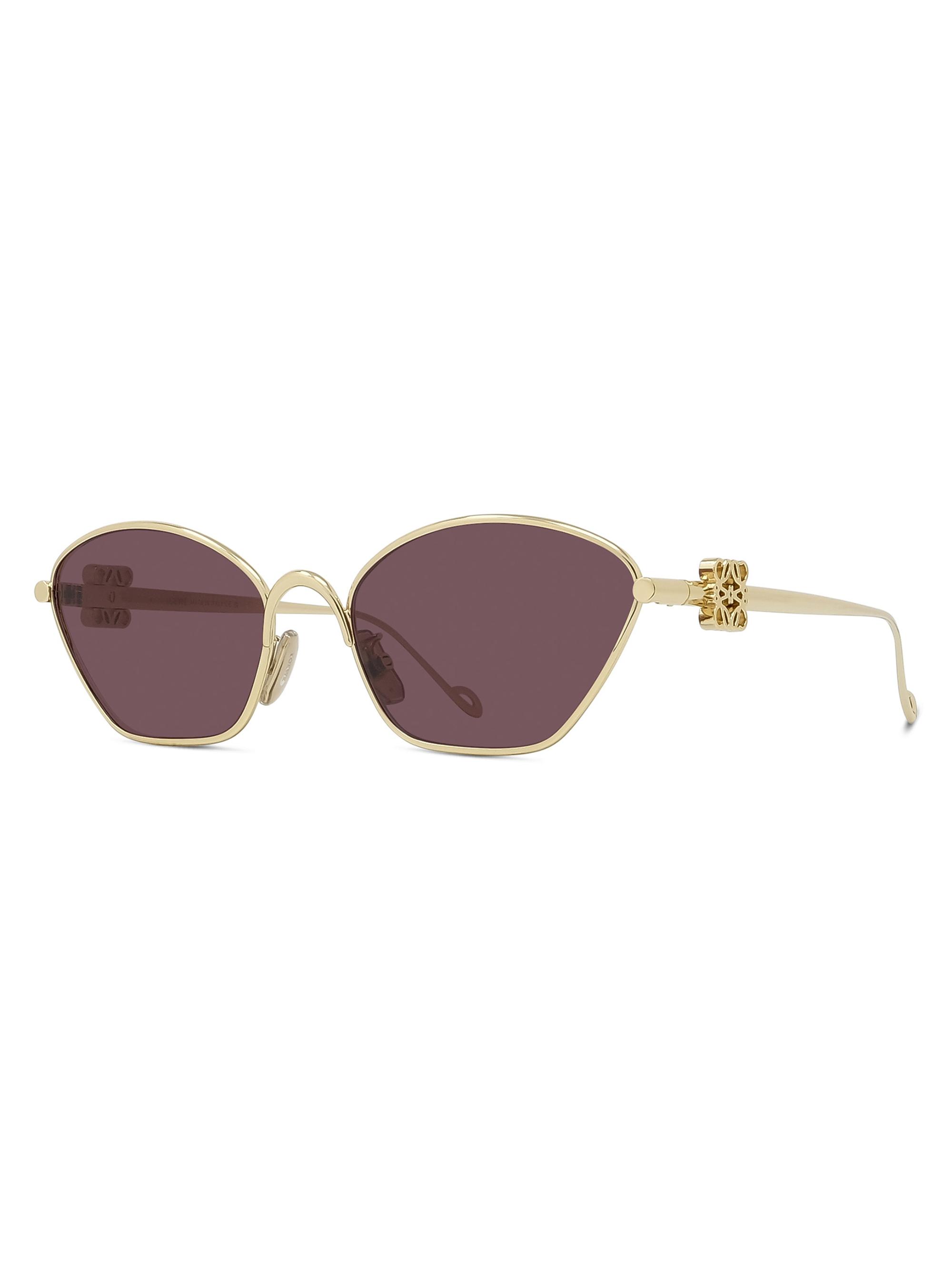 LOEWE Women's Anagram 57MM Geometric Sunglasses - Gold Violet