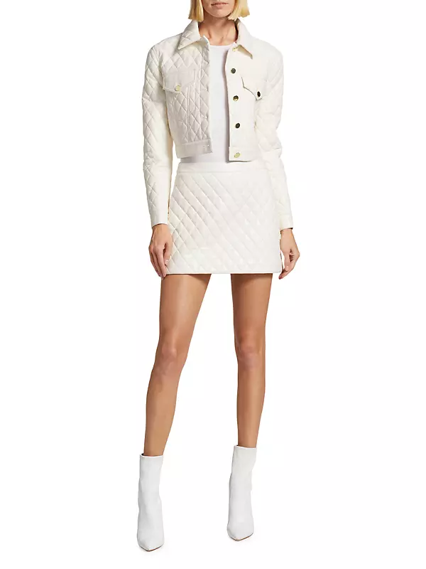 Riley A-Line Quilted Miniskirt