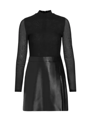 alice + olivia Taylum velvet minidress - Black