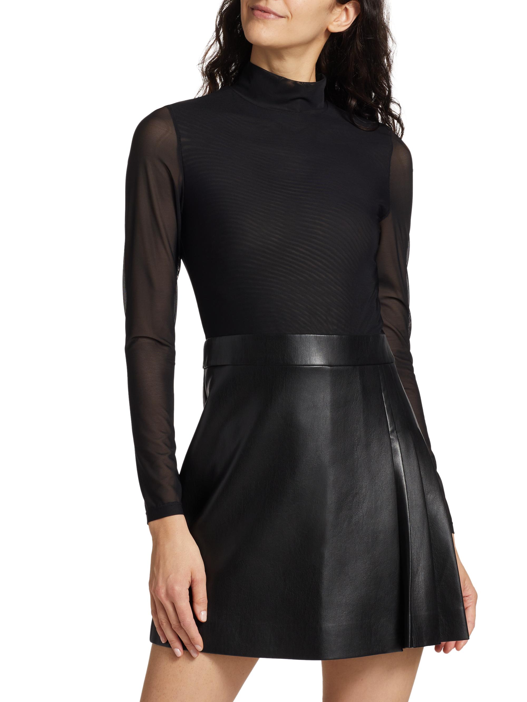 Alice + Olivia Chara Mixed-Media Minidress | Saks Fifth Avenue