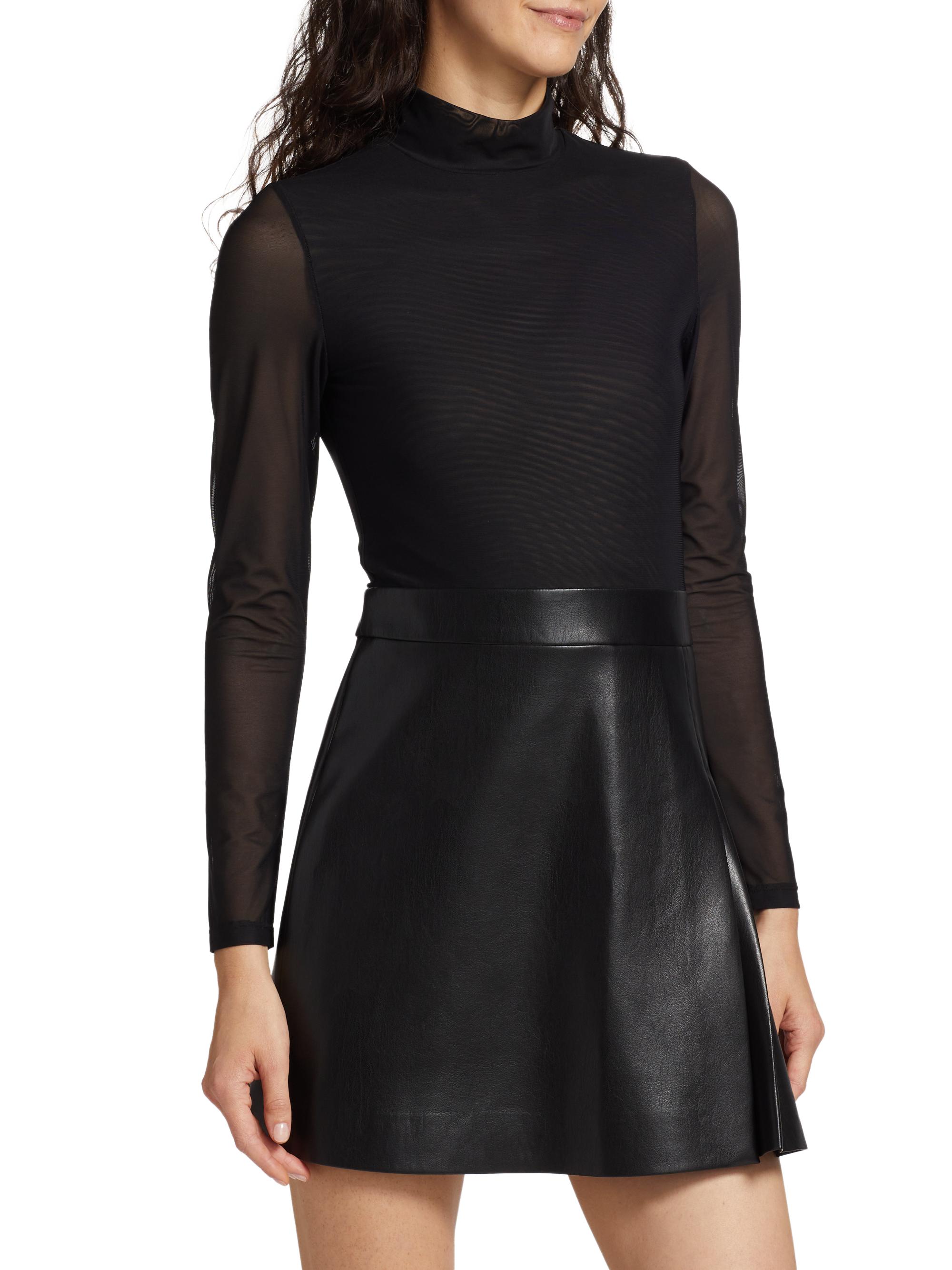 Chara Mixed-Media Minidress