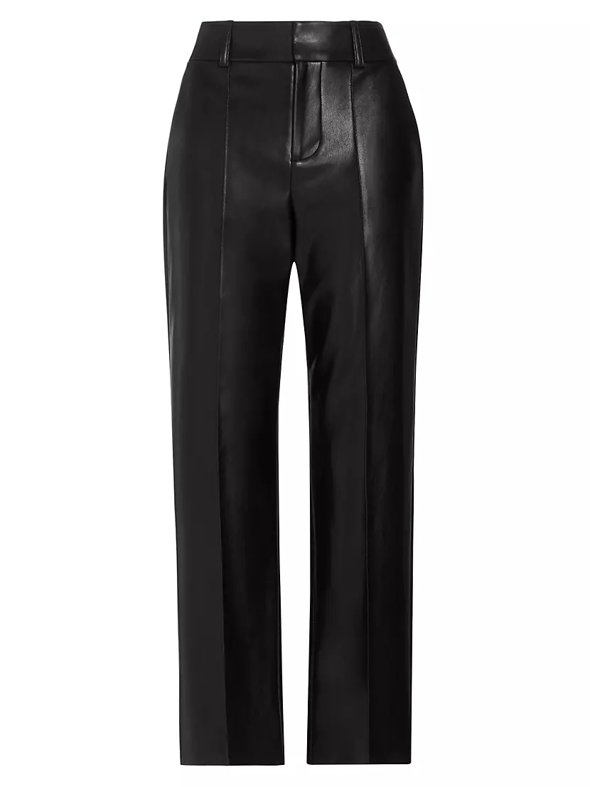 Shop Alice + Olivia Ming Pleated Faux Leather Pants