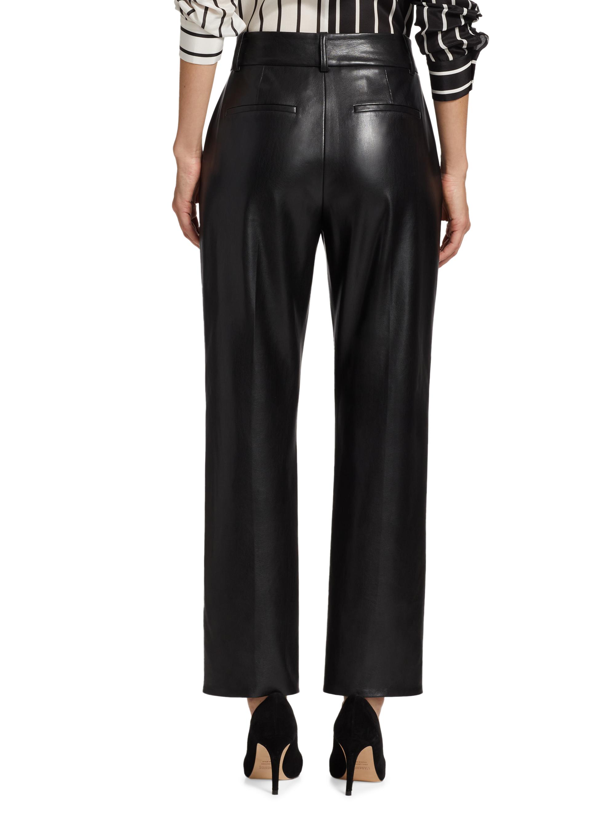 Alice + Olivia Ming Pleated Faux Leather Pants | Saks Fifth Avenue