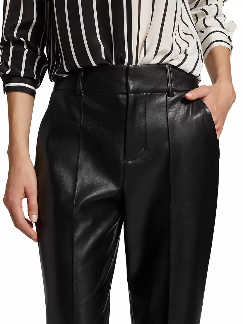 Shop Alice + Olivia Ming Pleated Faux Leather Pants