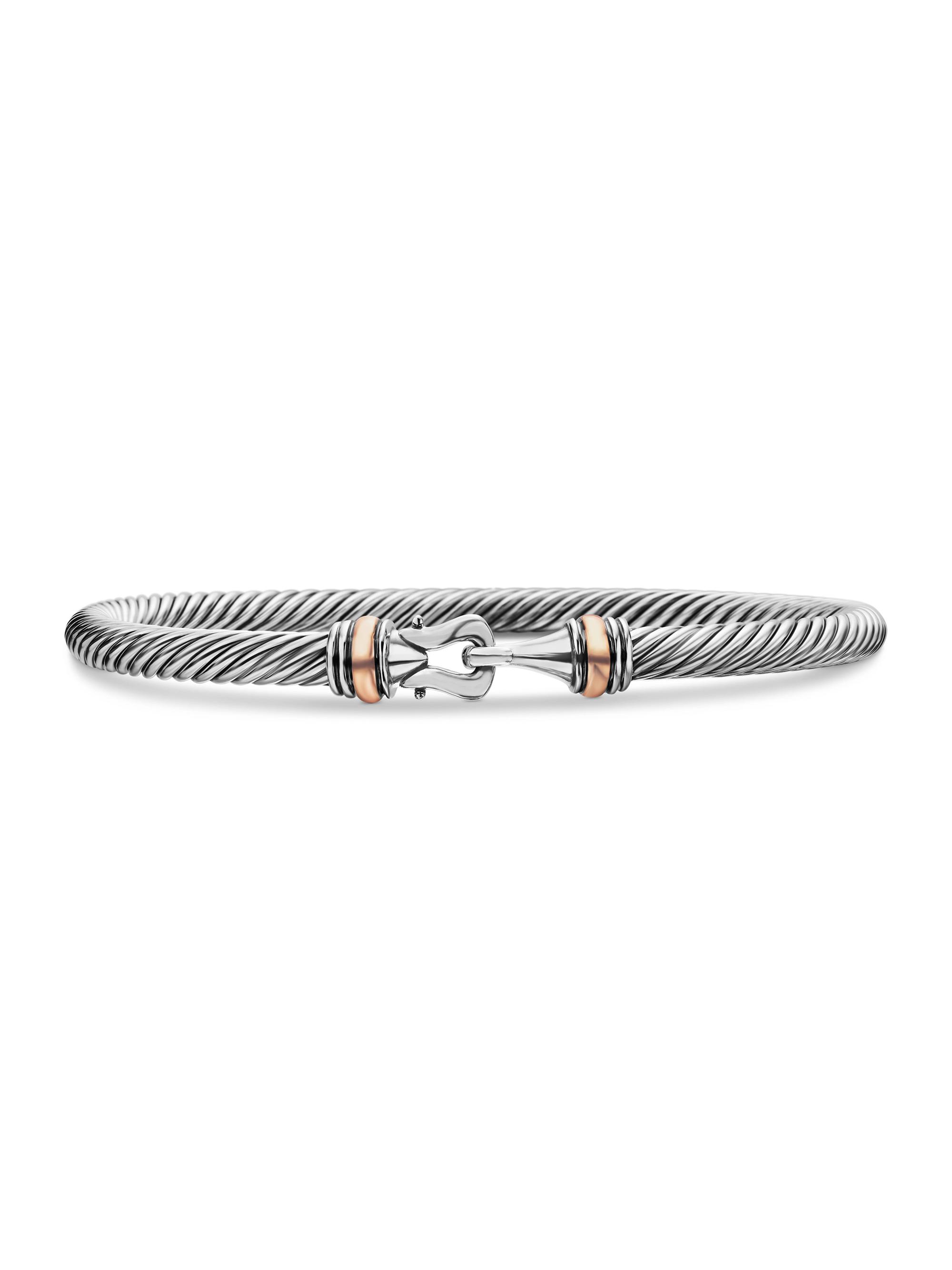 David Yurman Women's Buckle Classic Cable Bracelet in Sterling Silver - Silver