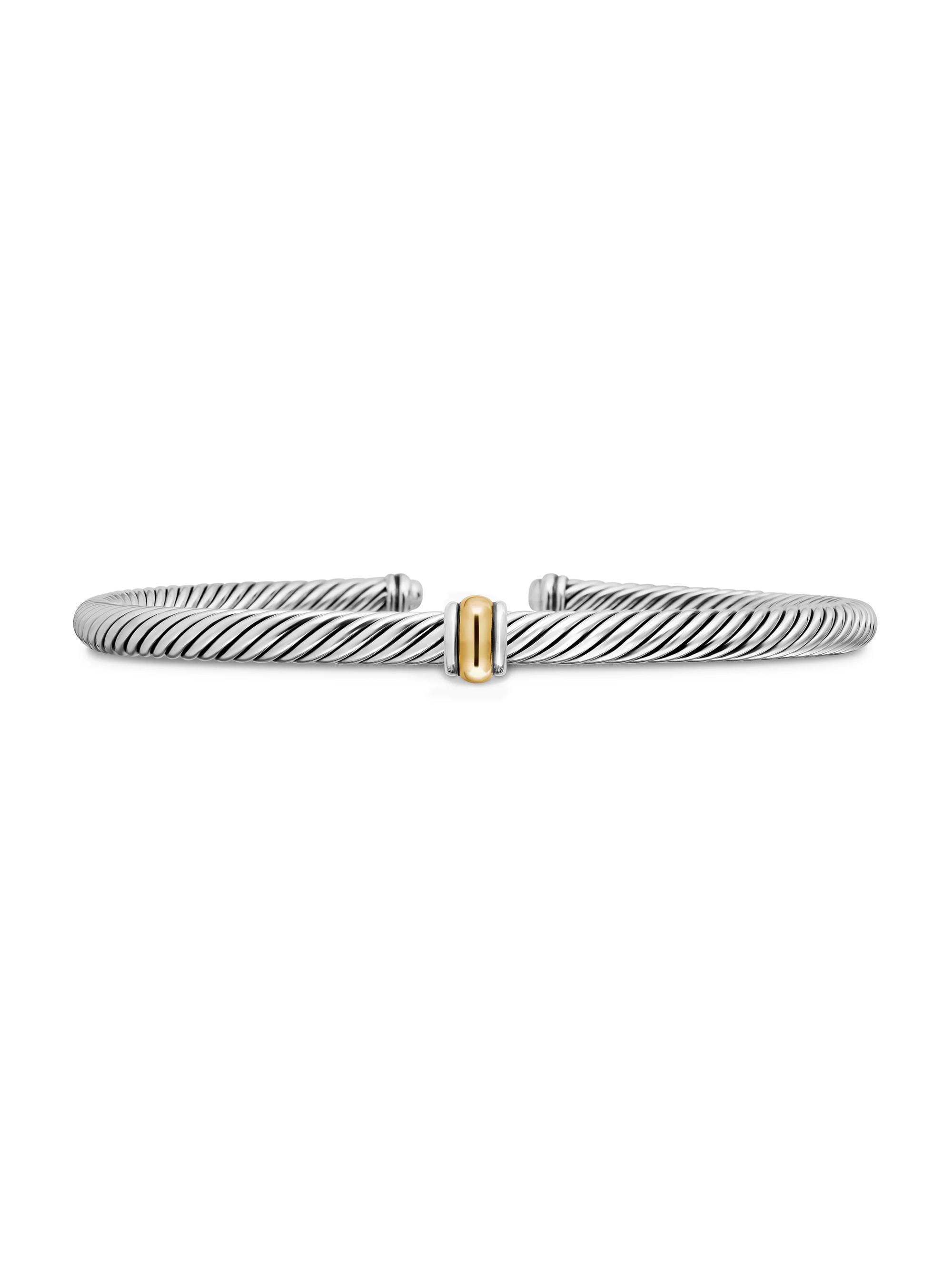 David Yurman Women's Classic Cable Station Bracelet in Sterling Silver - Silver