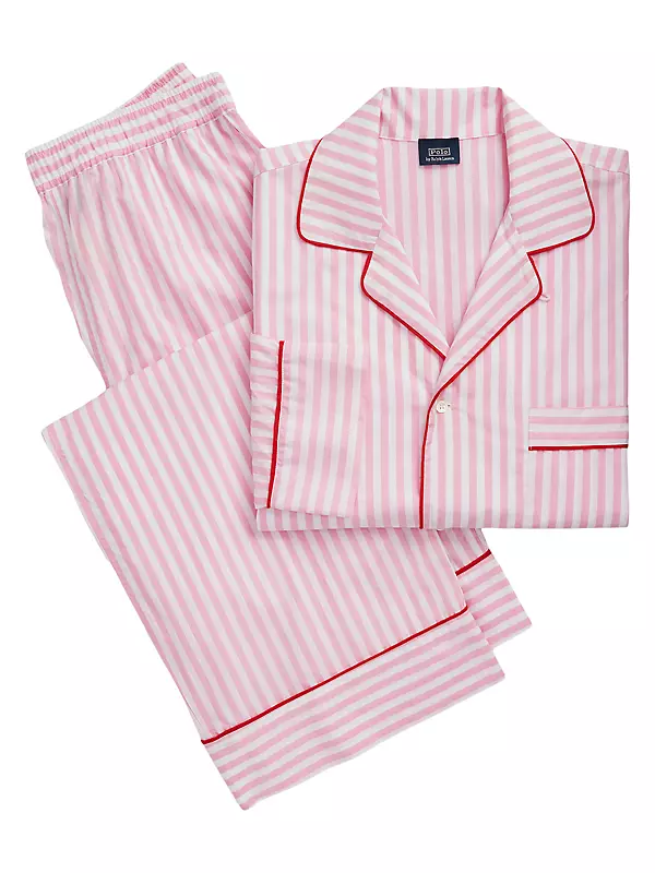 LAUREN by Ralph Lauren notch collar pajama set in wine