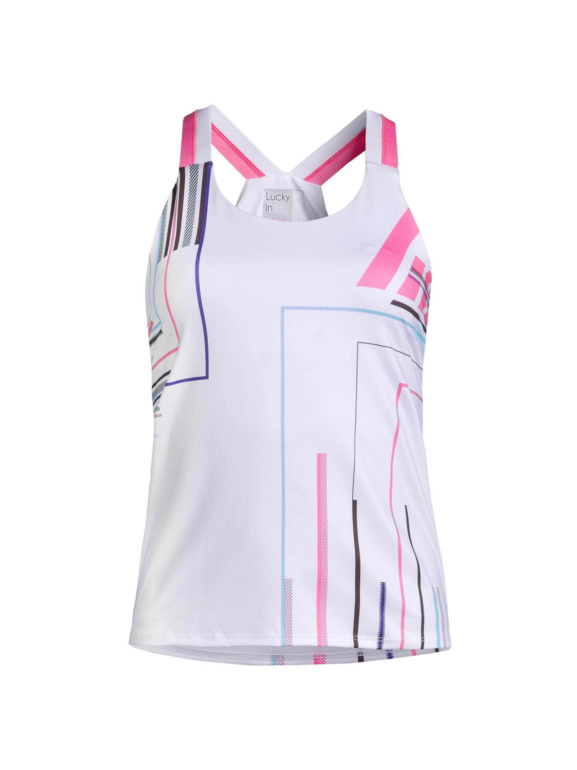Lucky in Love Women's Prep It Up Striped Tank - White Multi