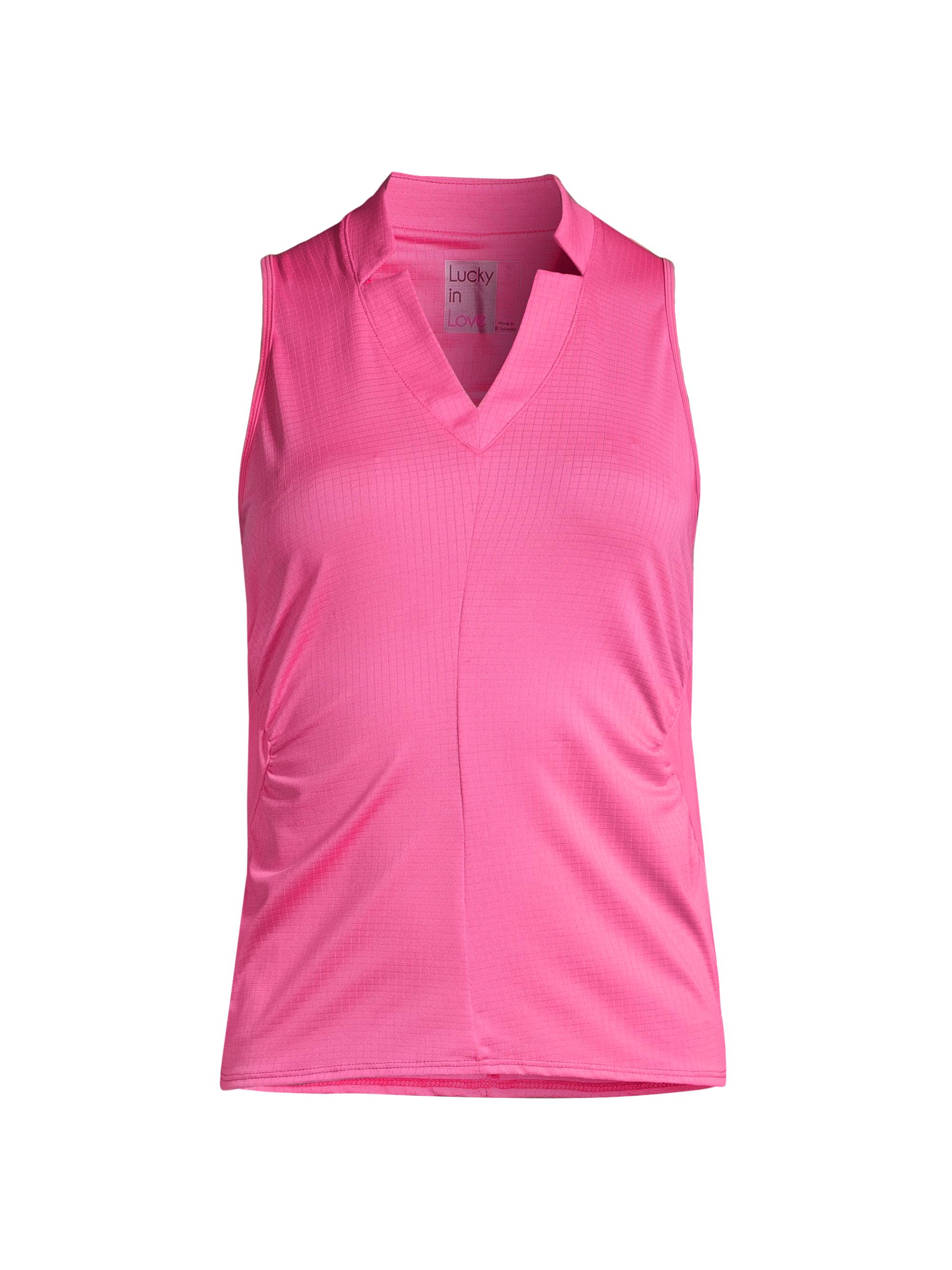 Lucky in Love Women's Gather Around Notch-Collar Tank - Pink