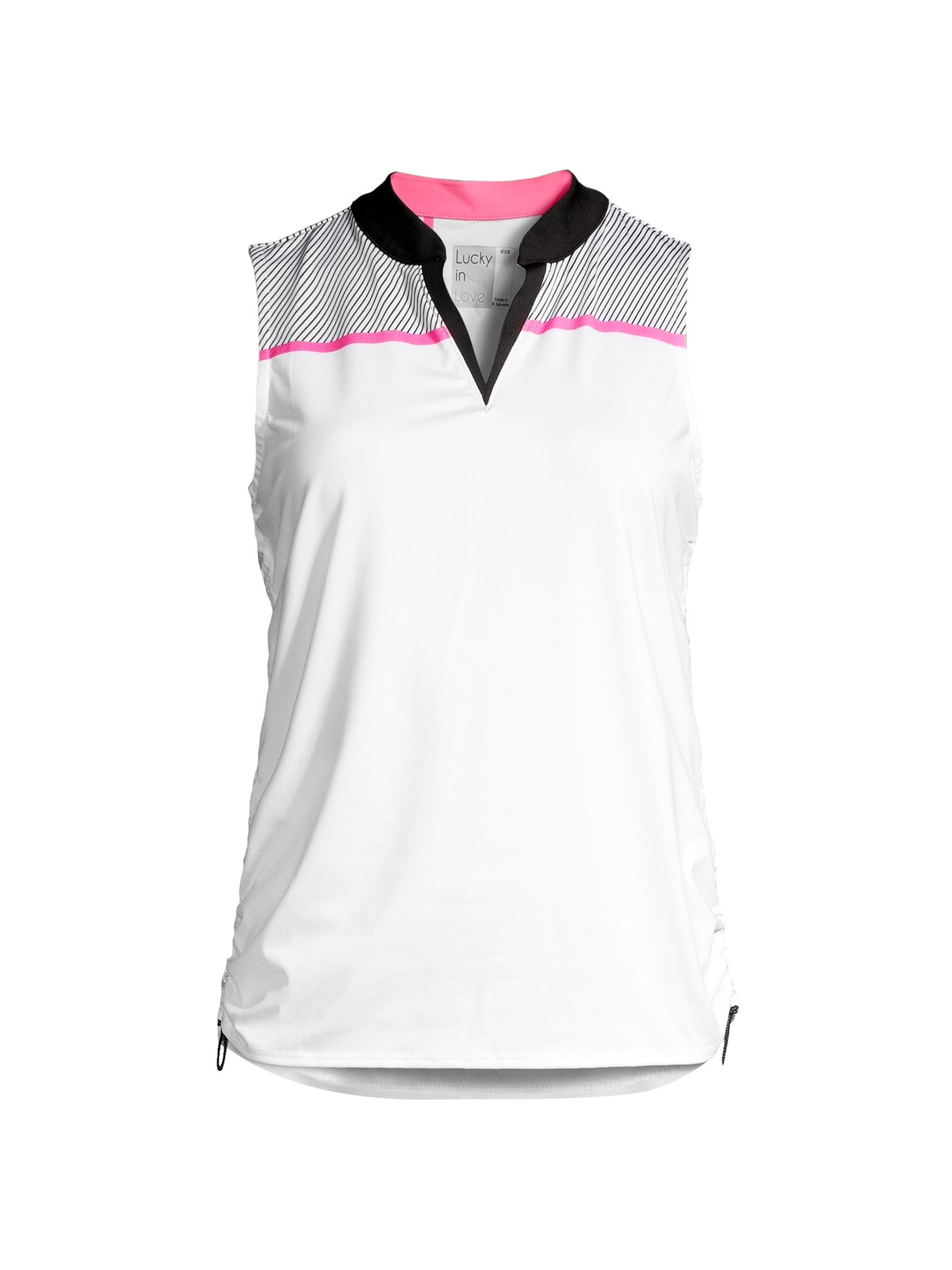 Lucky in Love Women's Above It All Cinched Tank - White