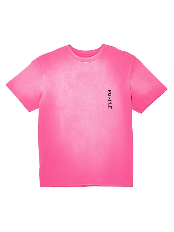 Shop Purple Brand Graphic Logo Cotton Crewneck Short-Sleeve T-Shirt