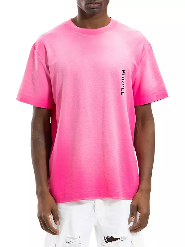 Shop Purple Brand Graphic Logo Cotton Crewneck Short-Sleeve T-Shirt