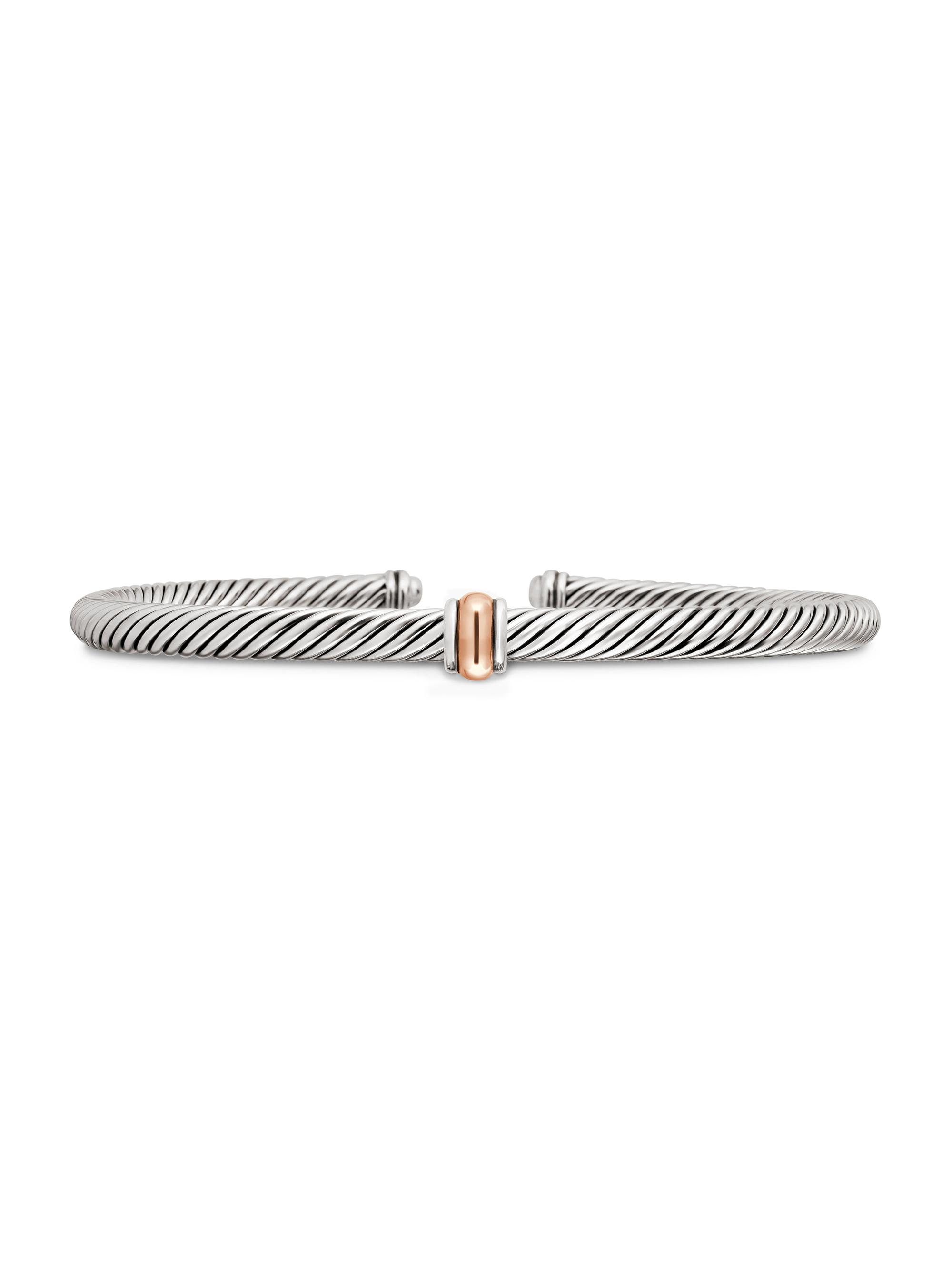 David Yurman Women's Classic Cable Station Bracelet in Sterling Silver - Silver