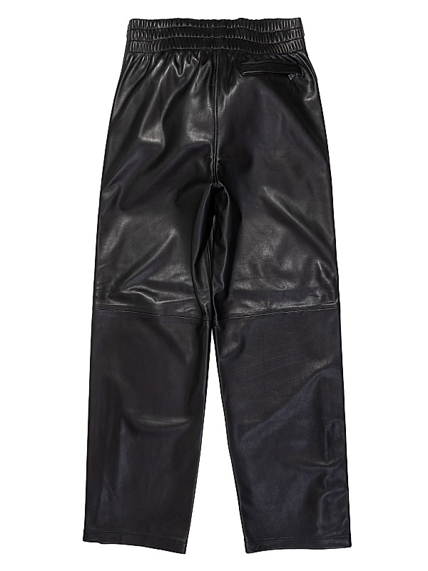 Shop Purple Brand Leather Side-Zip Relaxed-Fit Track Pants Shop Purple Brand Leather Side-Zip Relaxed-Fit Track Pants