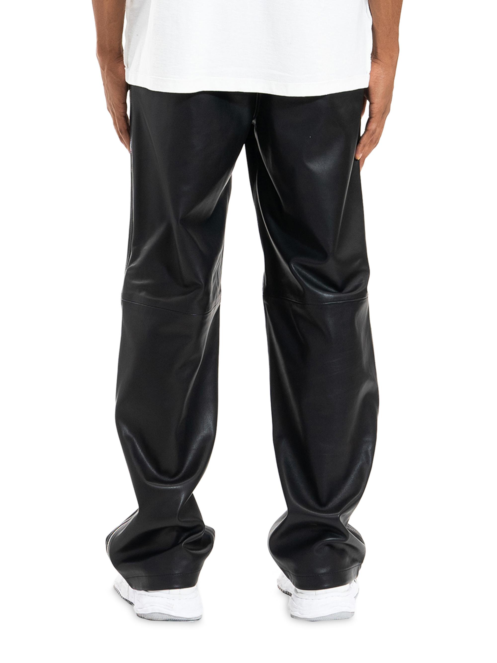 Purple Brand Leather Side-Zip Relaxed-Fit Track Pants | Saks Fifth