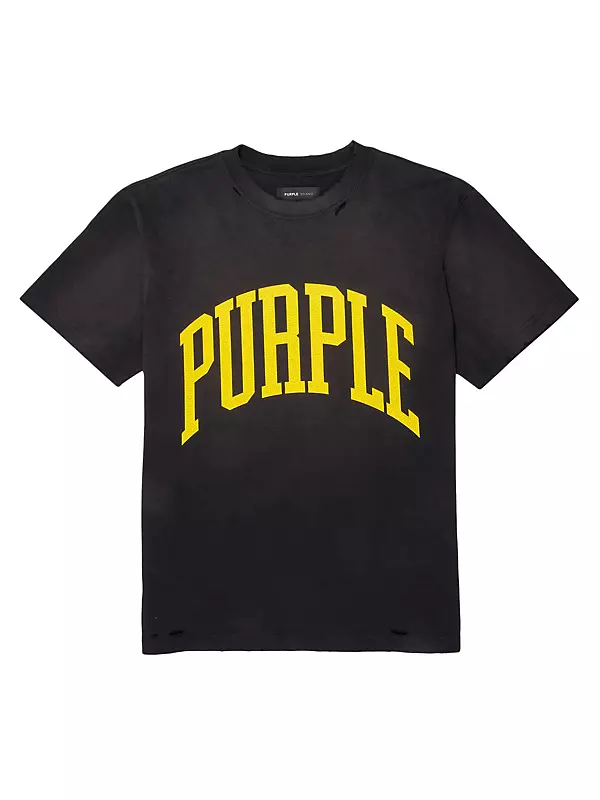Purple Brand logo-print cotton T-shirt, White