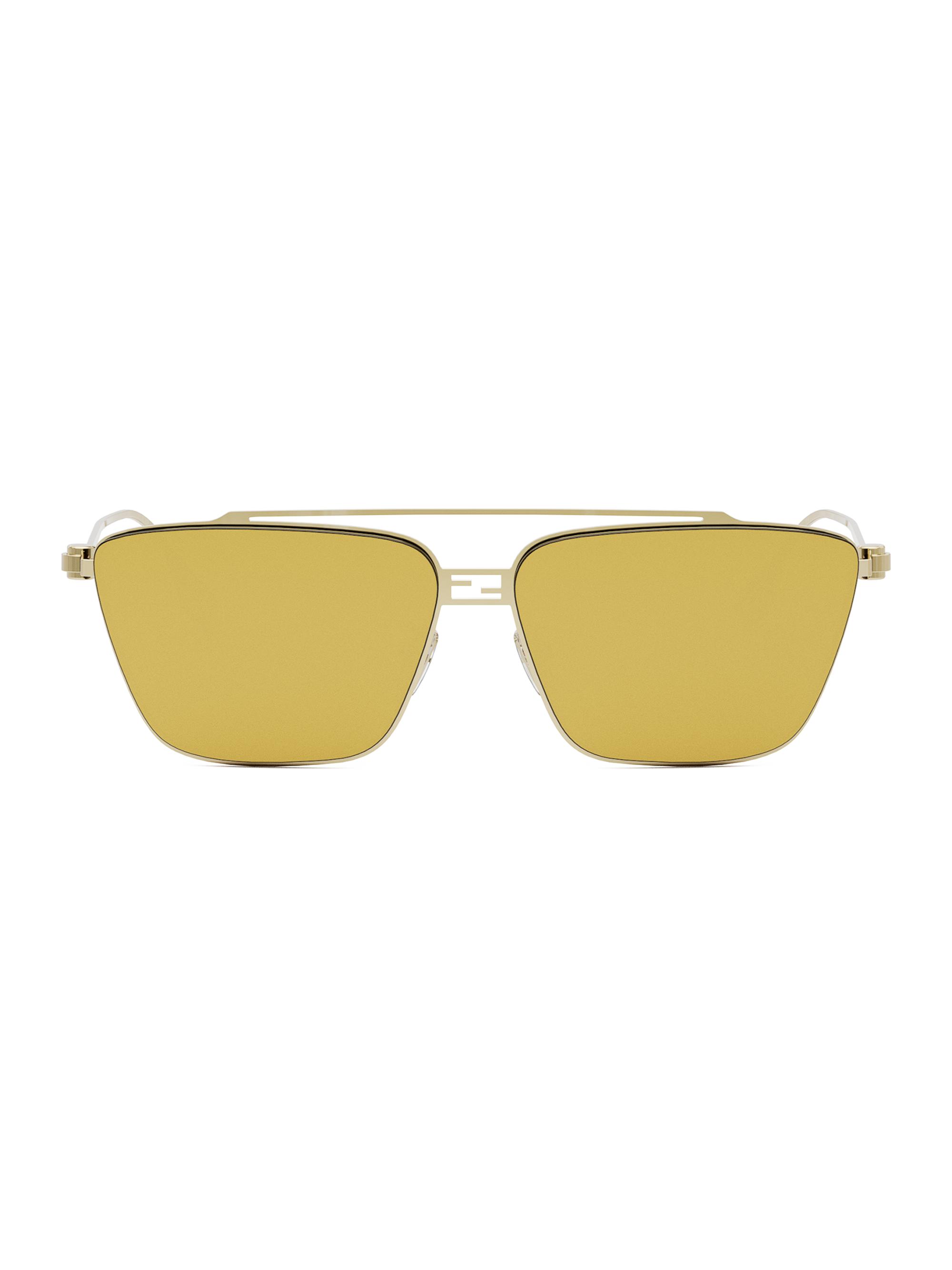 Fendi Women's Baguette Metal Rectangle Sunglasses - Endura Gold