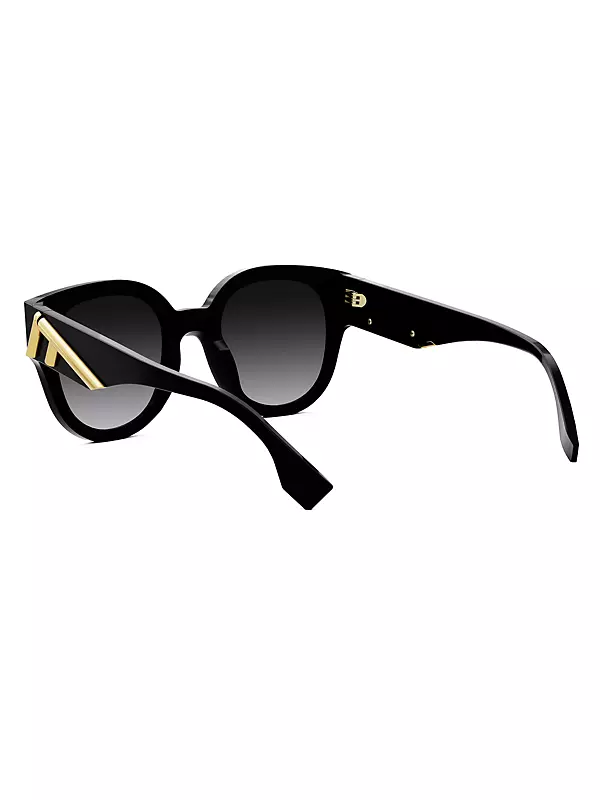 Fendi Sky Round 55mm Sunglasses Gold