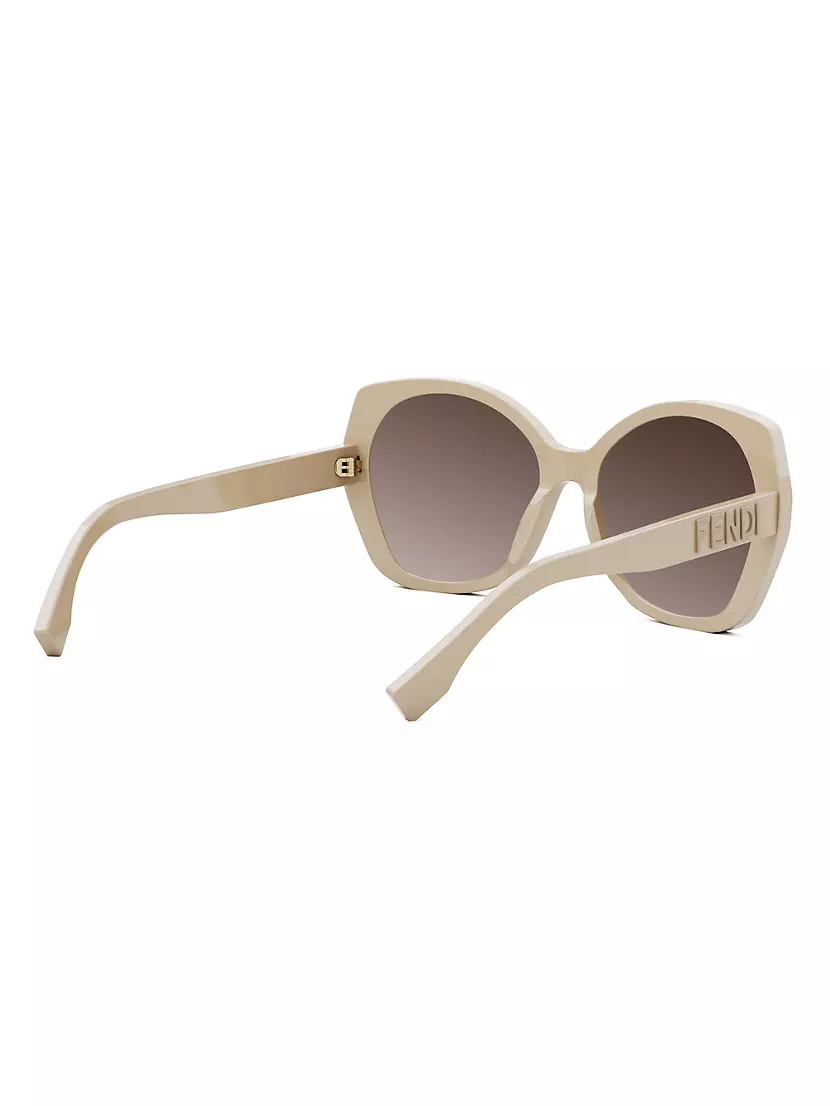 Fendi Women's Lettering Butterfly Sunglasses