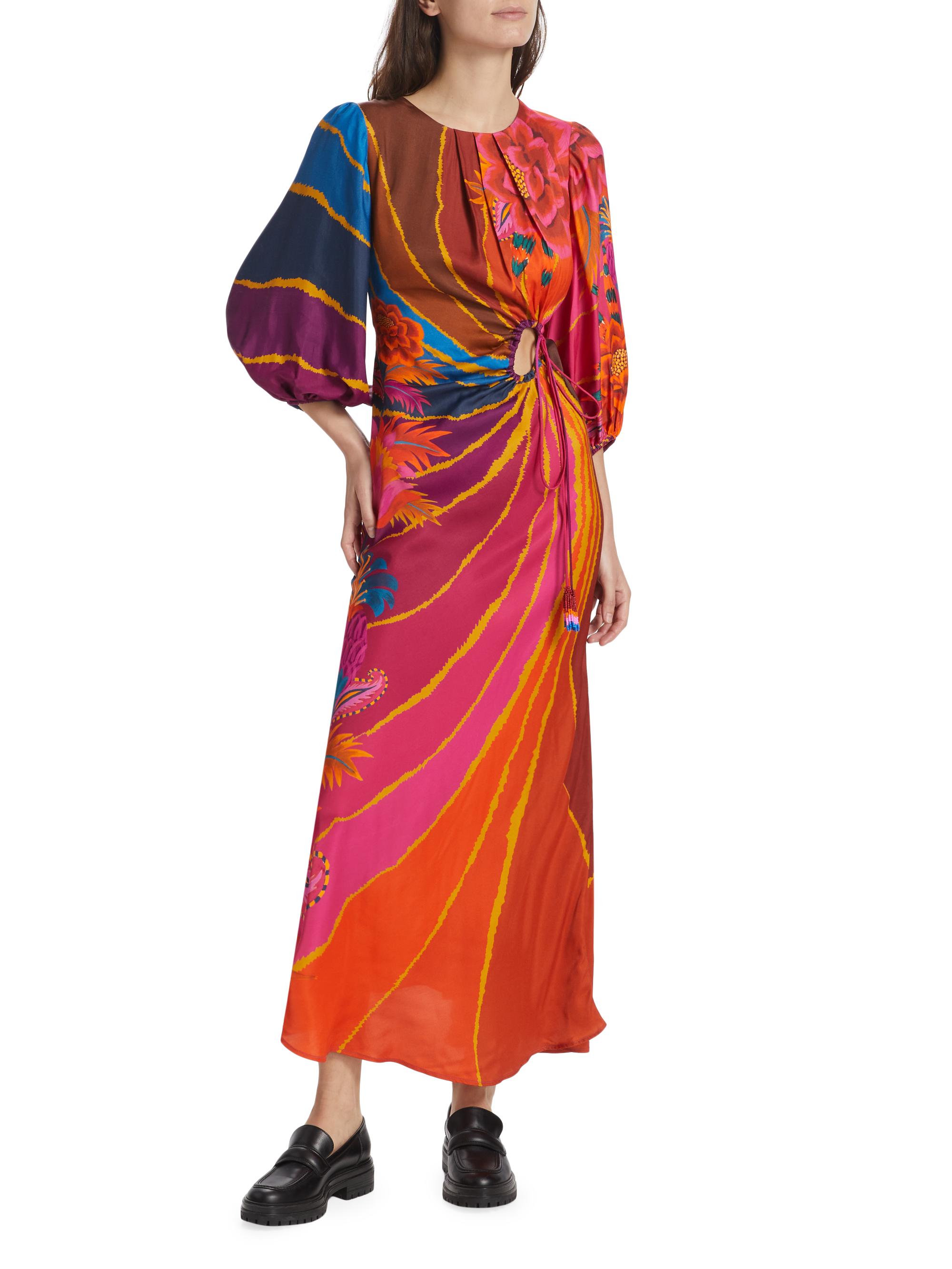 farm rio vintage wave midi dress Vintage Wave Midi Dress by FARM Rio