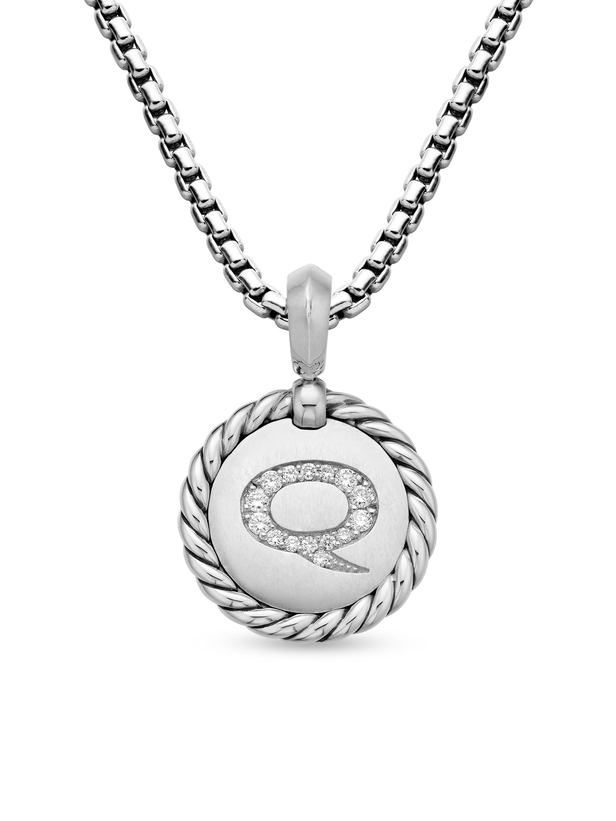 David Yurman Women's Initial Charm in Sterling Silver - Initial Q