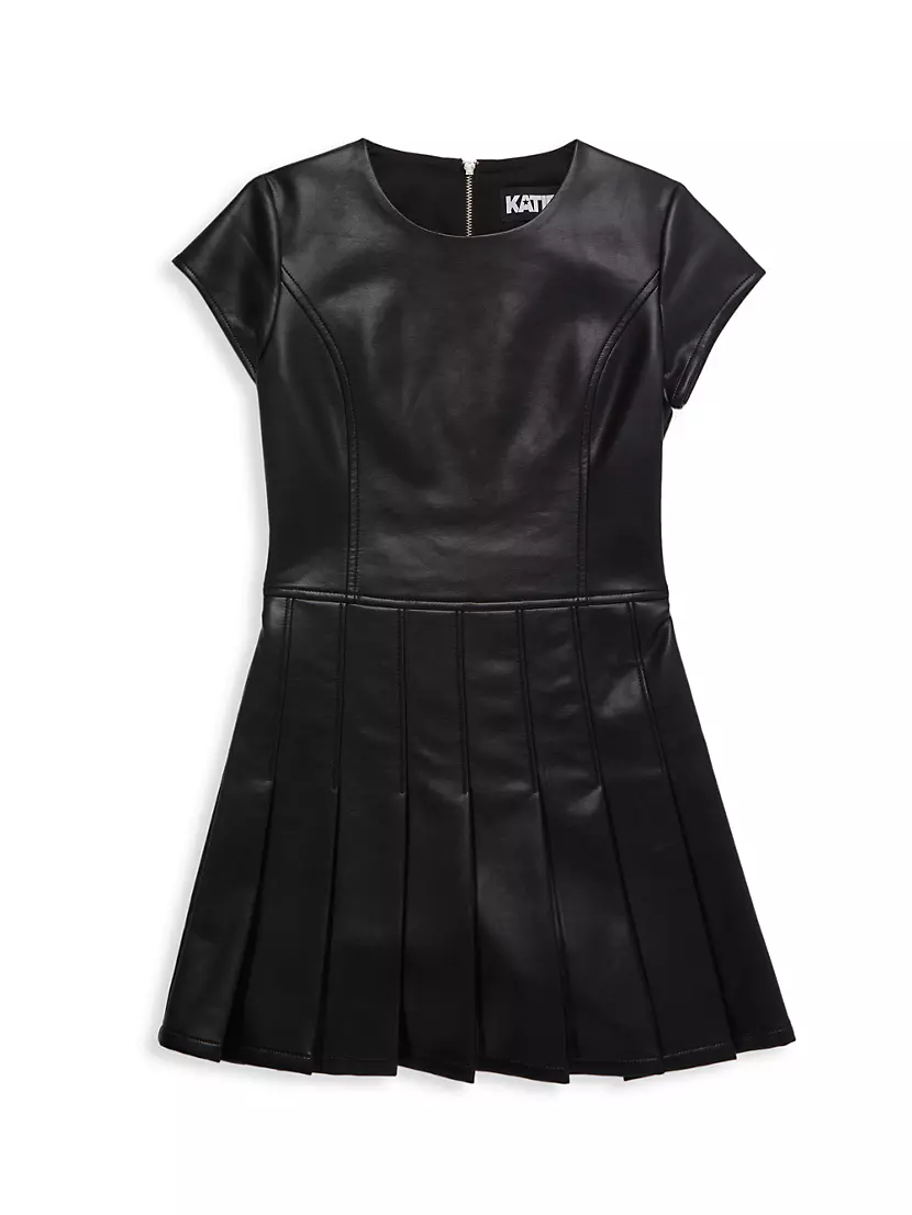 Jaci PU Leather Corset Dress in Black