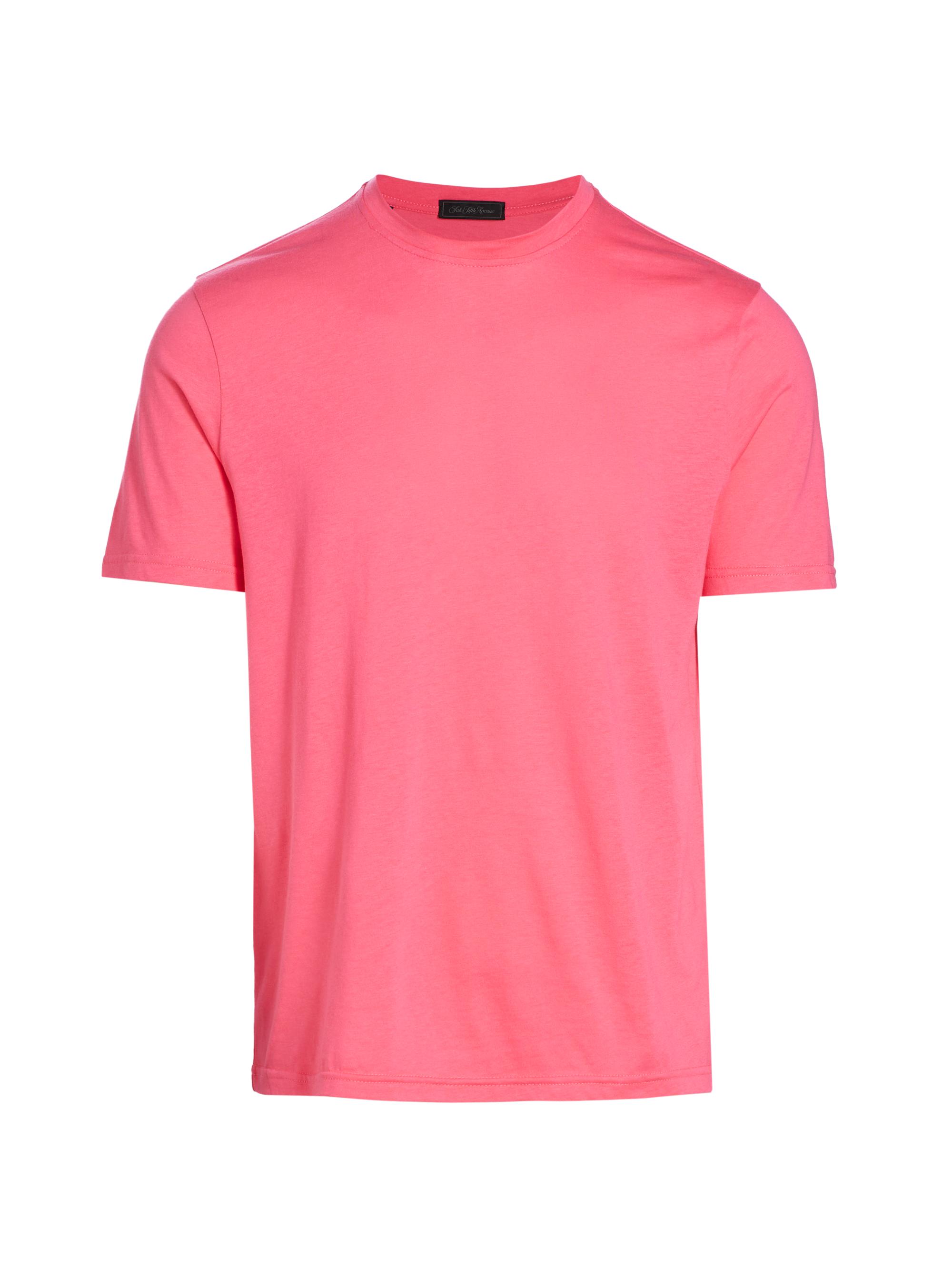 Saks Fifth Avenue Men's COLLECTION Cotton-Blend Crewneck T-Shirt - Hot Pink