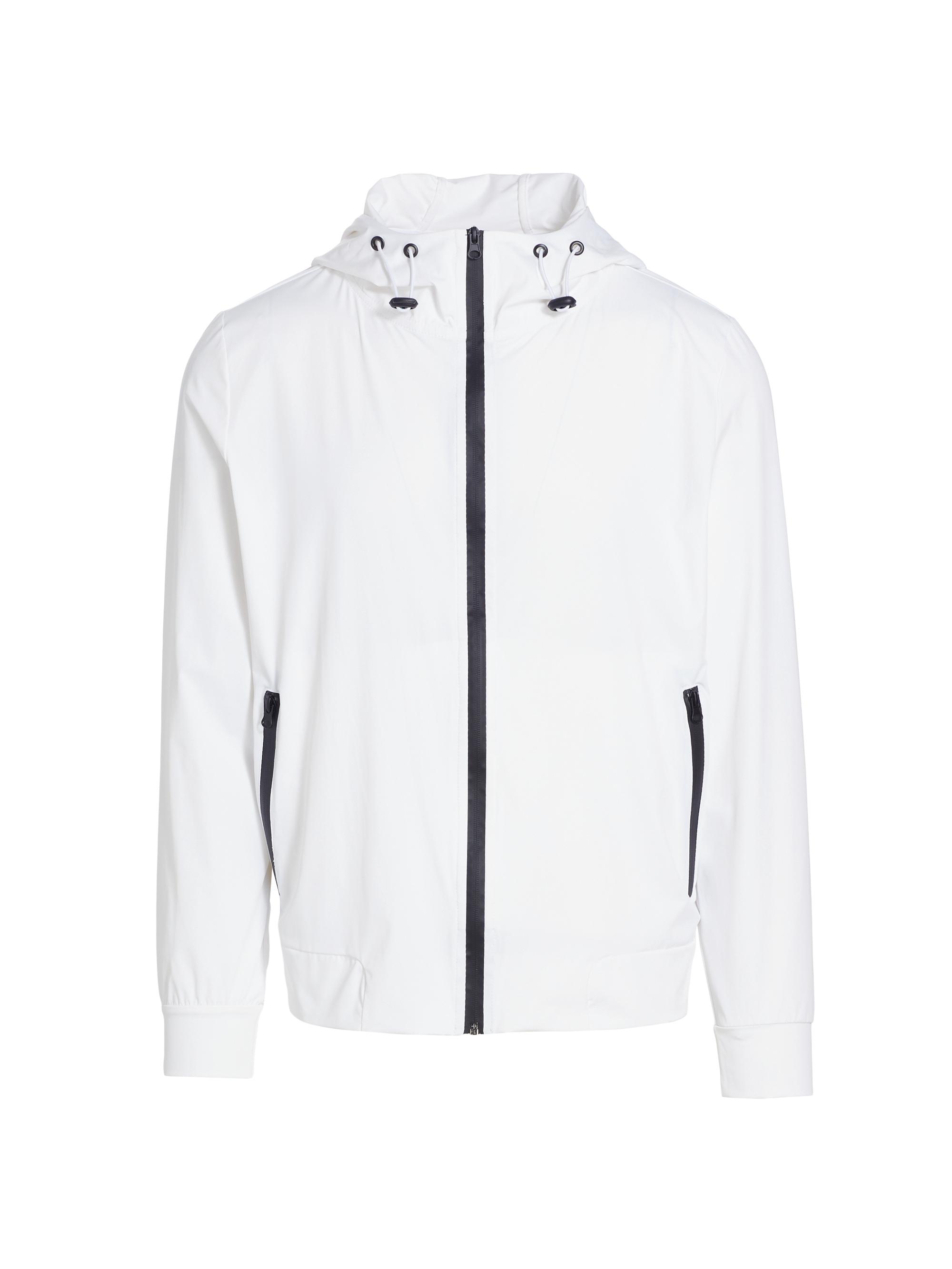 Saks Fifth Avenue Men's Slim-Fit Active Zip Jacket - Snow White