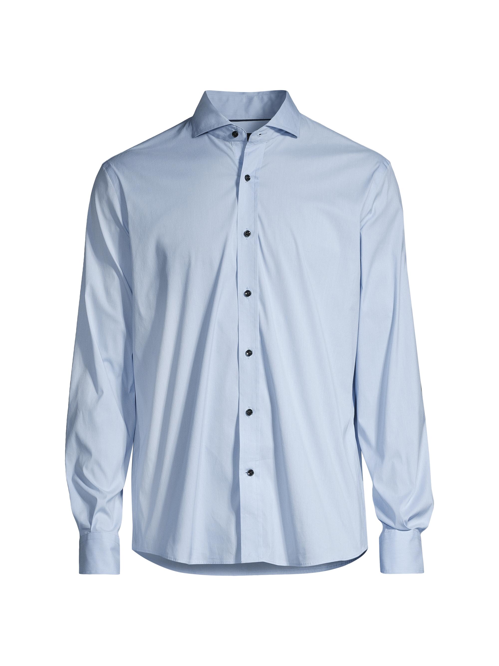 Greyson Men's Woodward End On End Button-Front Shirt - Wolf Blue