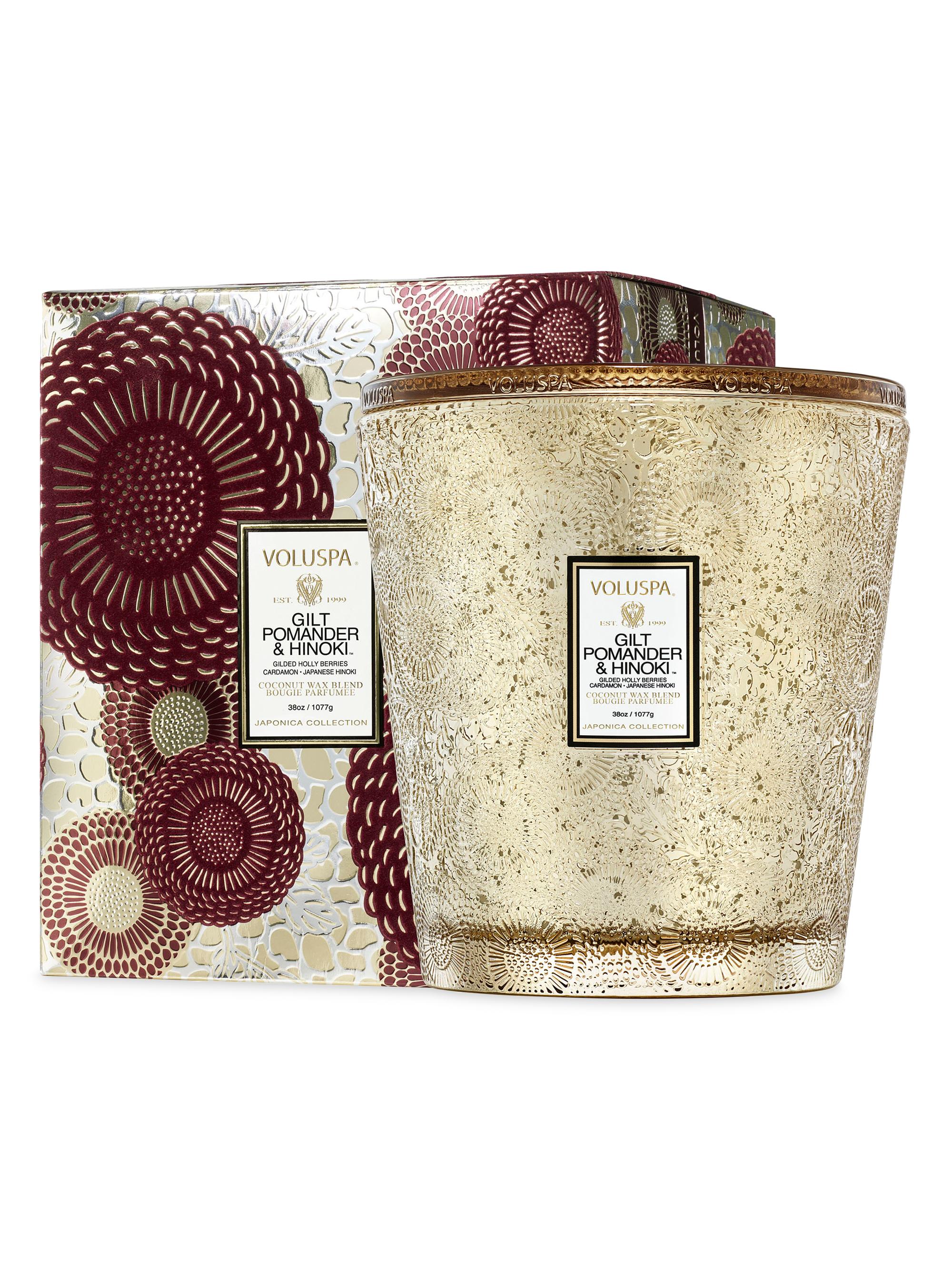 Voluspa Japonica Spiced Pumpkin Latte 3-Wick Box Hearth Candle