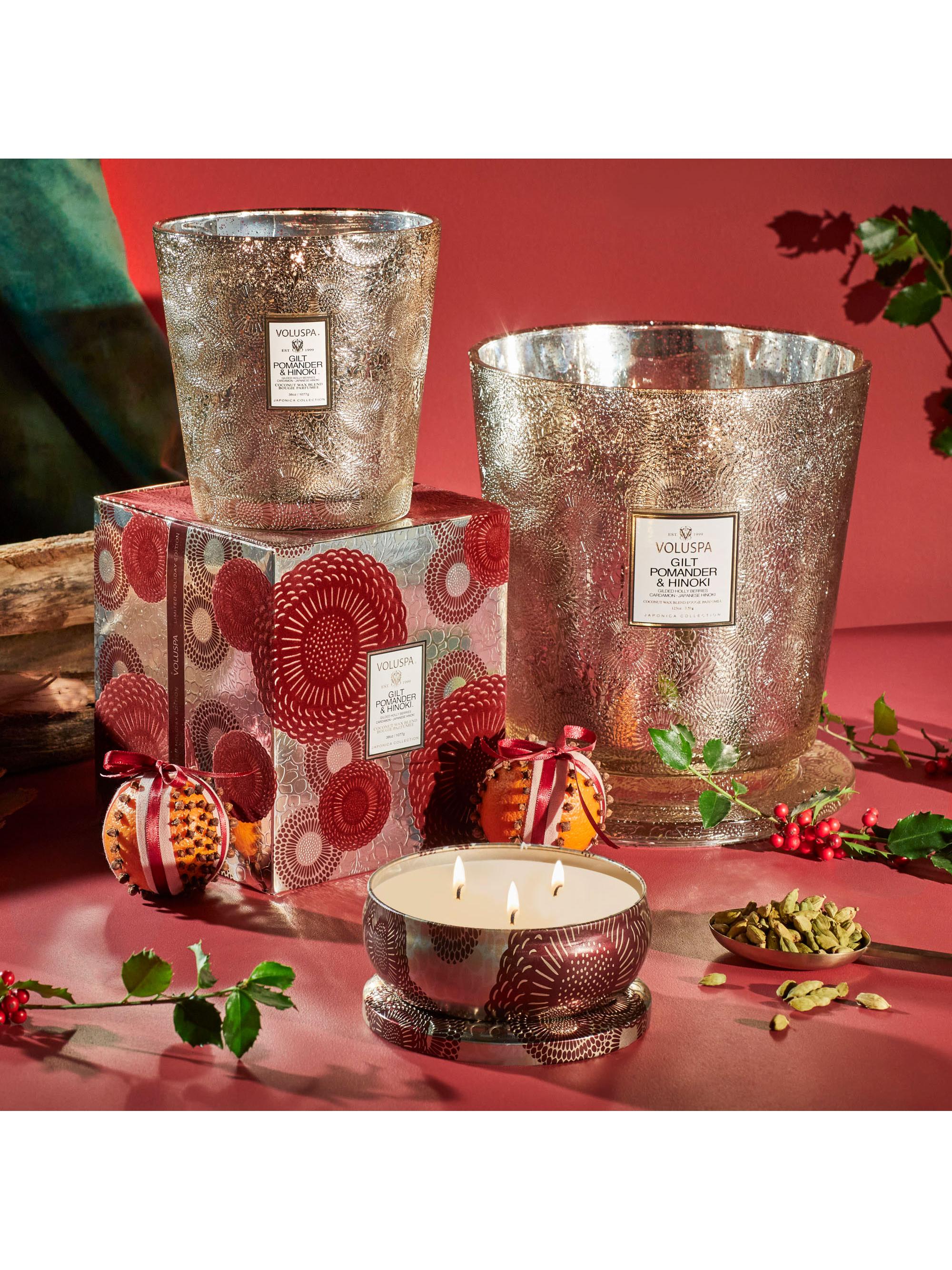 Voluspa Japonica Spiced Pumpkin Latte 3-Wick Box Hearth Candle