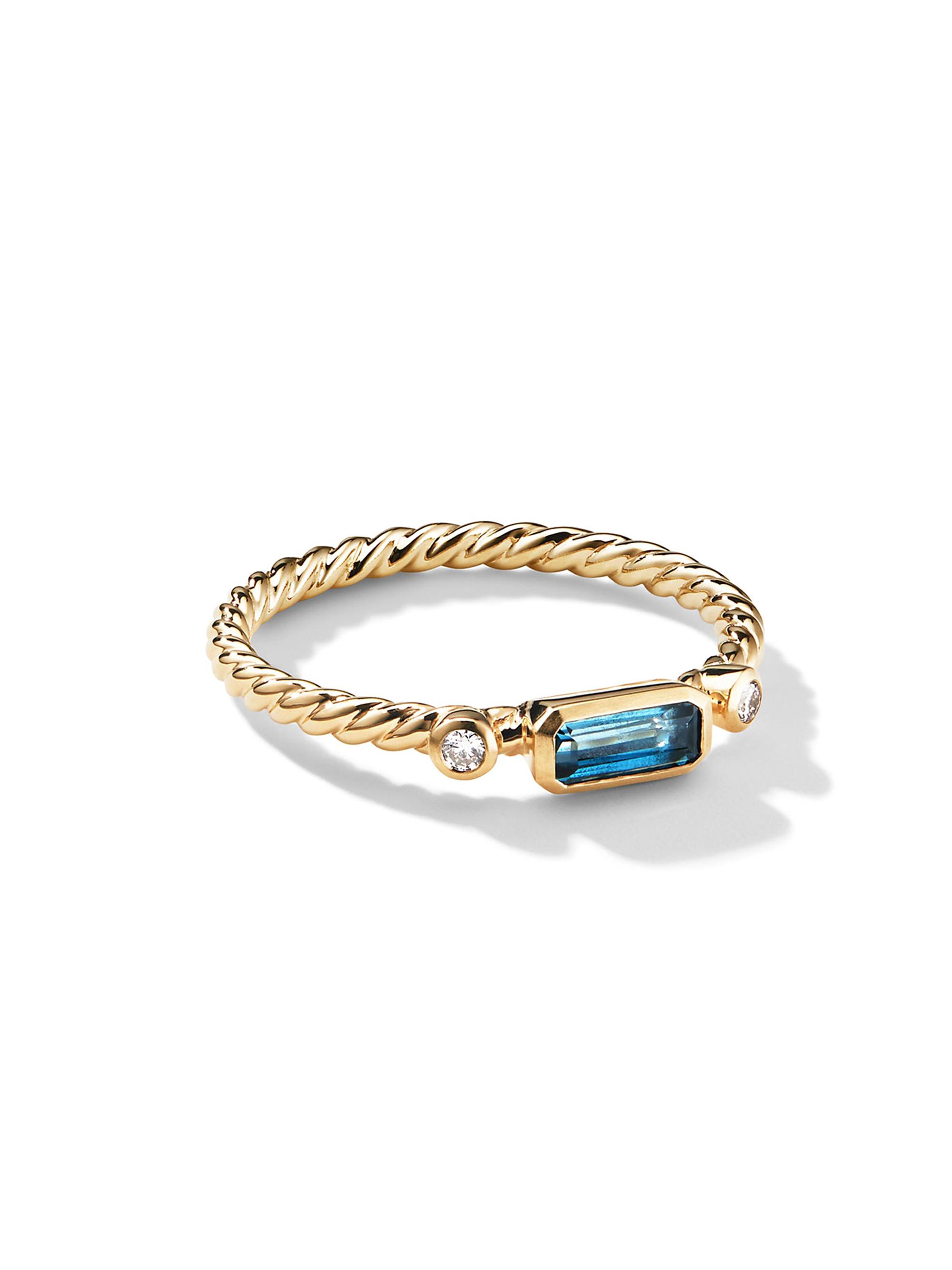 David Yurman Cable Collectibles Stack Ring in 18K Yellow Gold | Saks ...