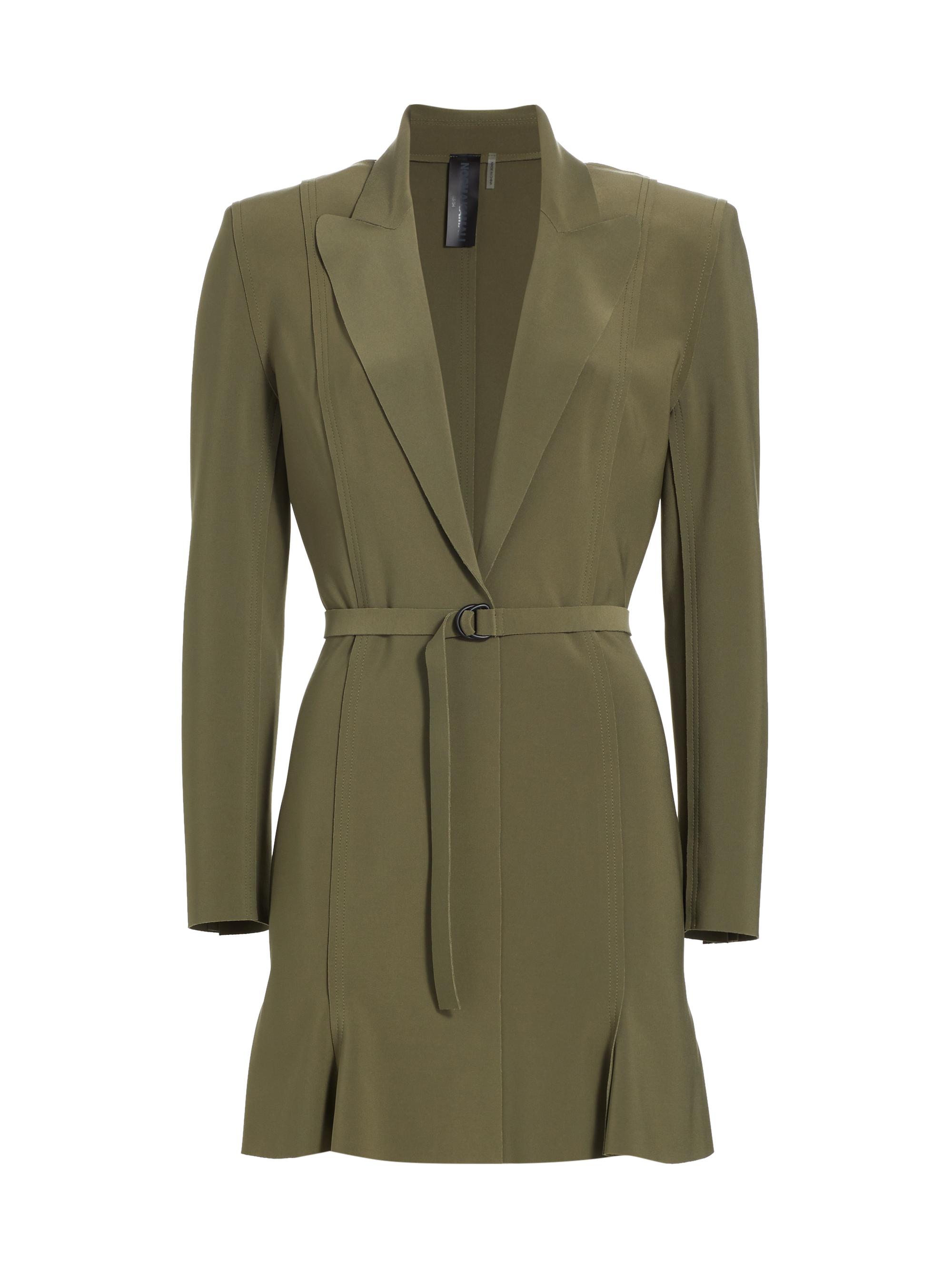 Norma Kamali Women's Belted Long-Sleeve Minidress - Military