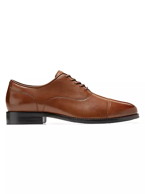 Cole Haan - Broadway Leather Cap-Toe Oxfords