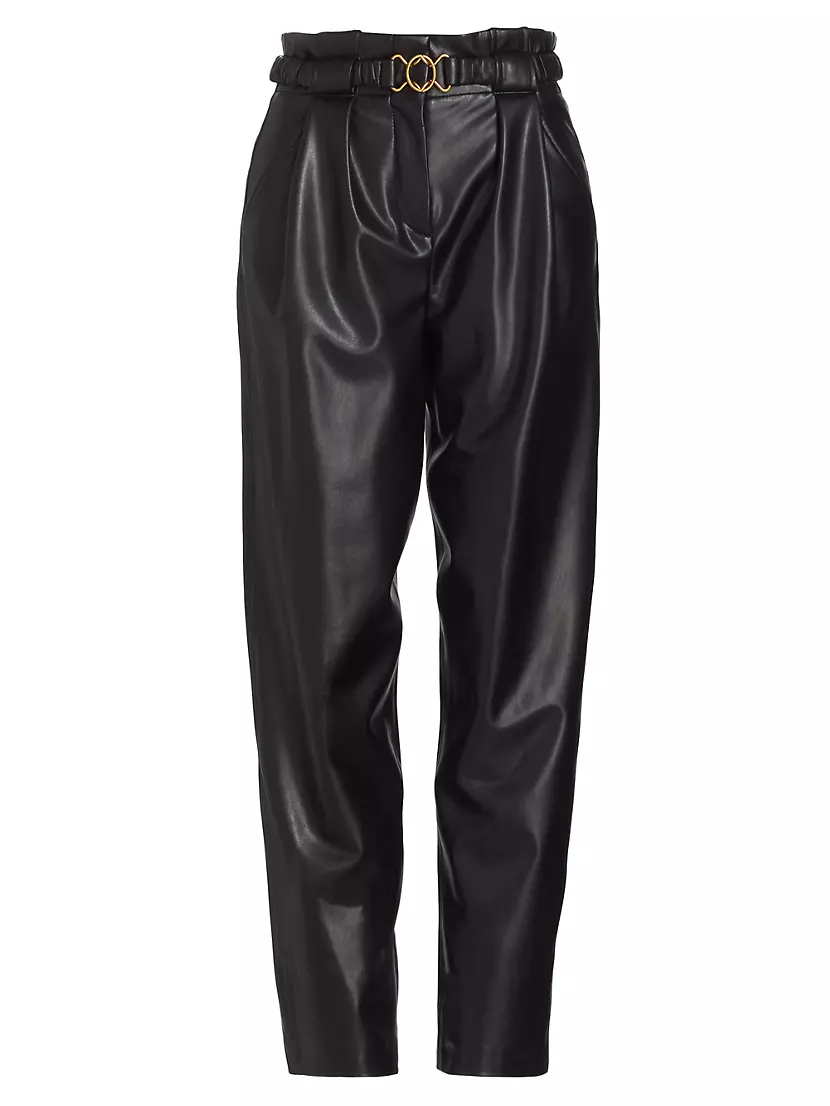 Shop Veronica Beard Coolidge Vegan Leather Pants | Saks Fifth Avenue